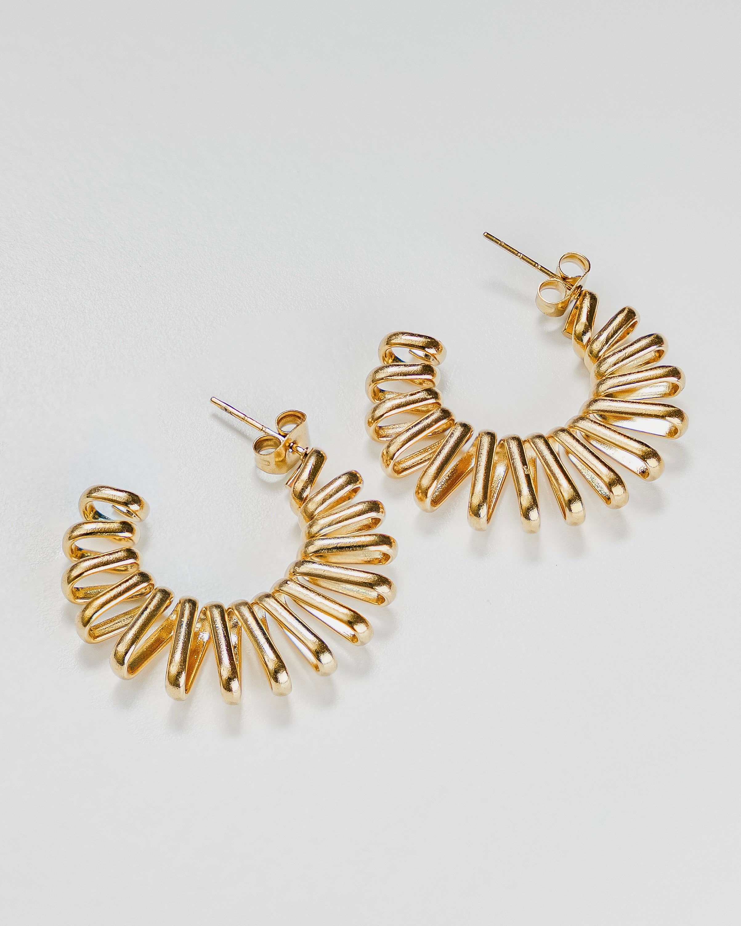 Cami 18K Gold Plated Stainless Steel Hoop Earrings
