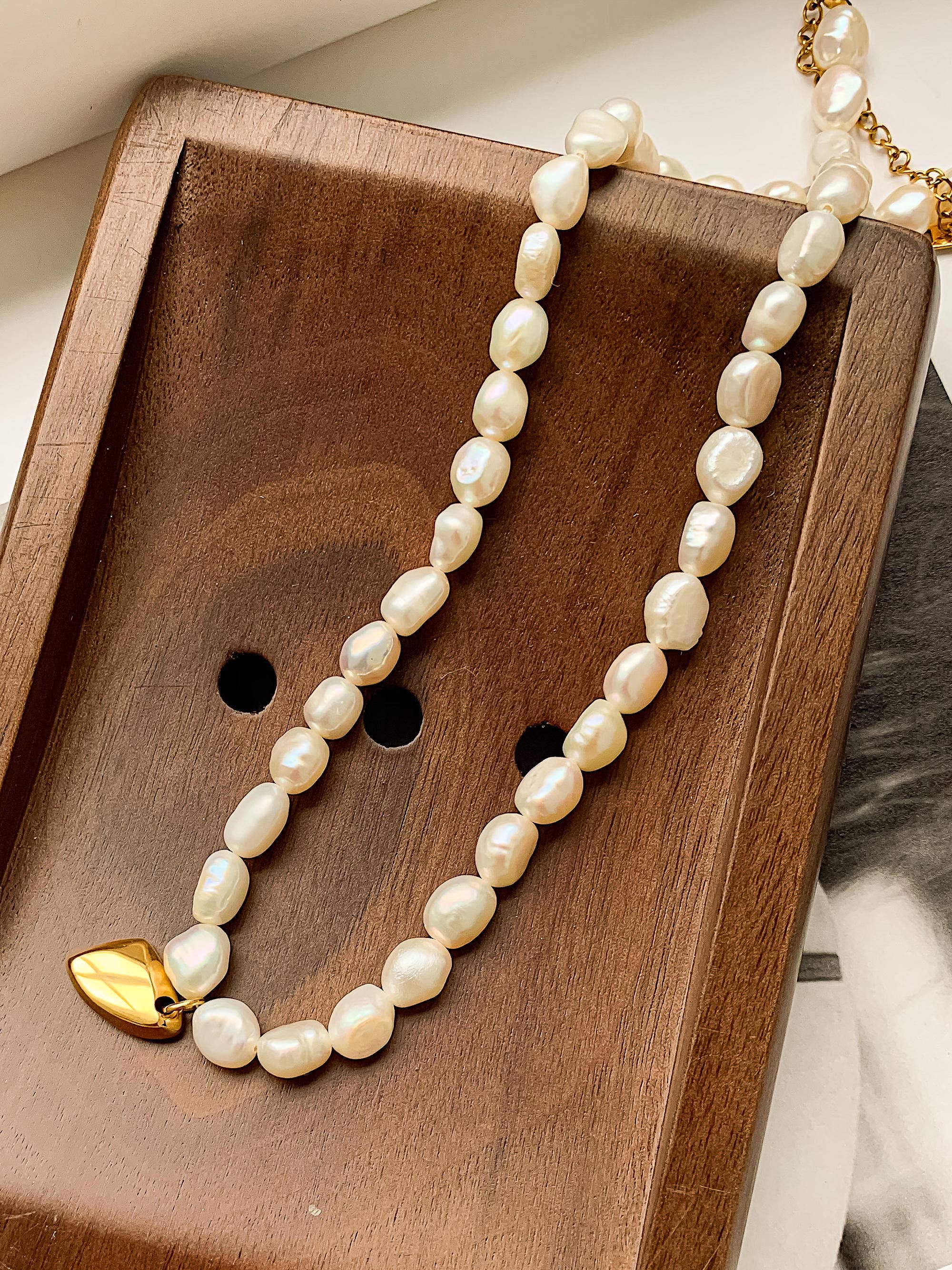 Ibiza 18K Gold Non-Tarnish Classic Pearl Necklace