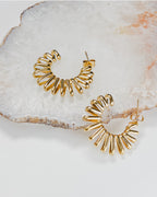 Cami 18K Gold Plated Stainless Steel Hoop Earrings