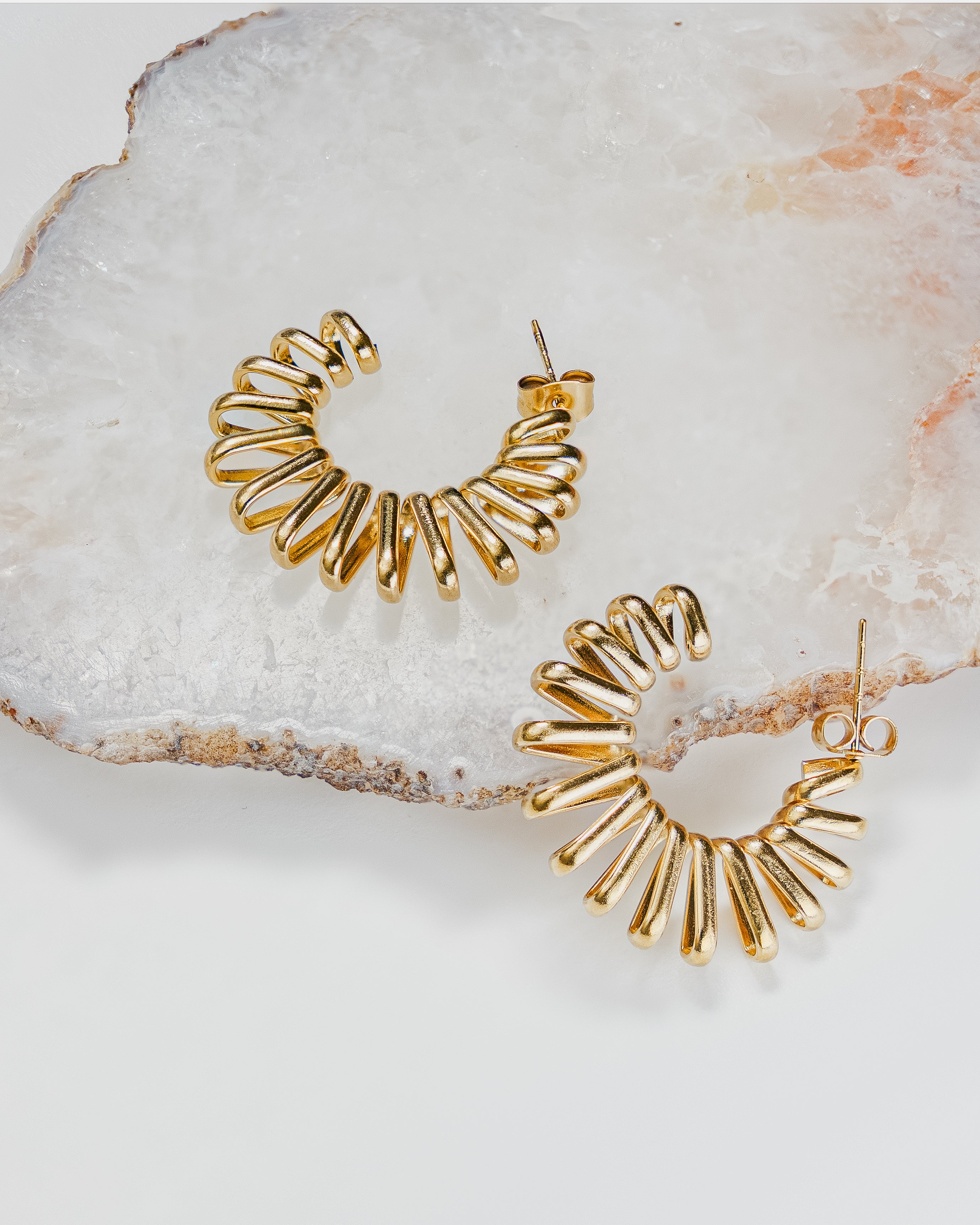 Cami 18K Gold Plated Stainless Steel Hoop Earrings