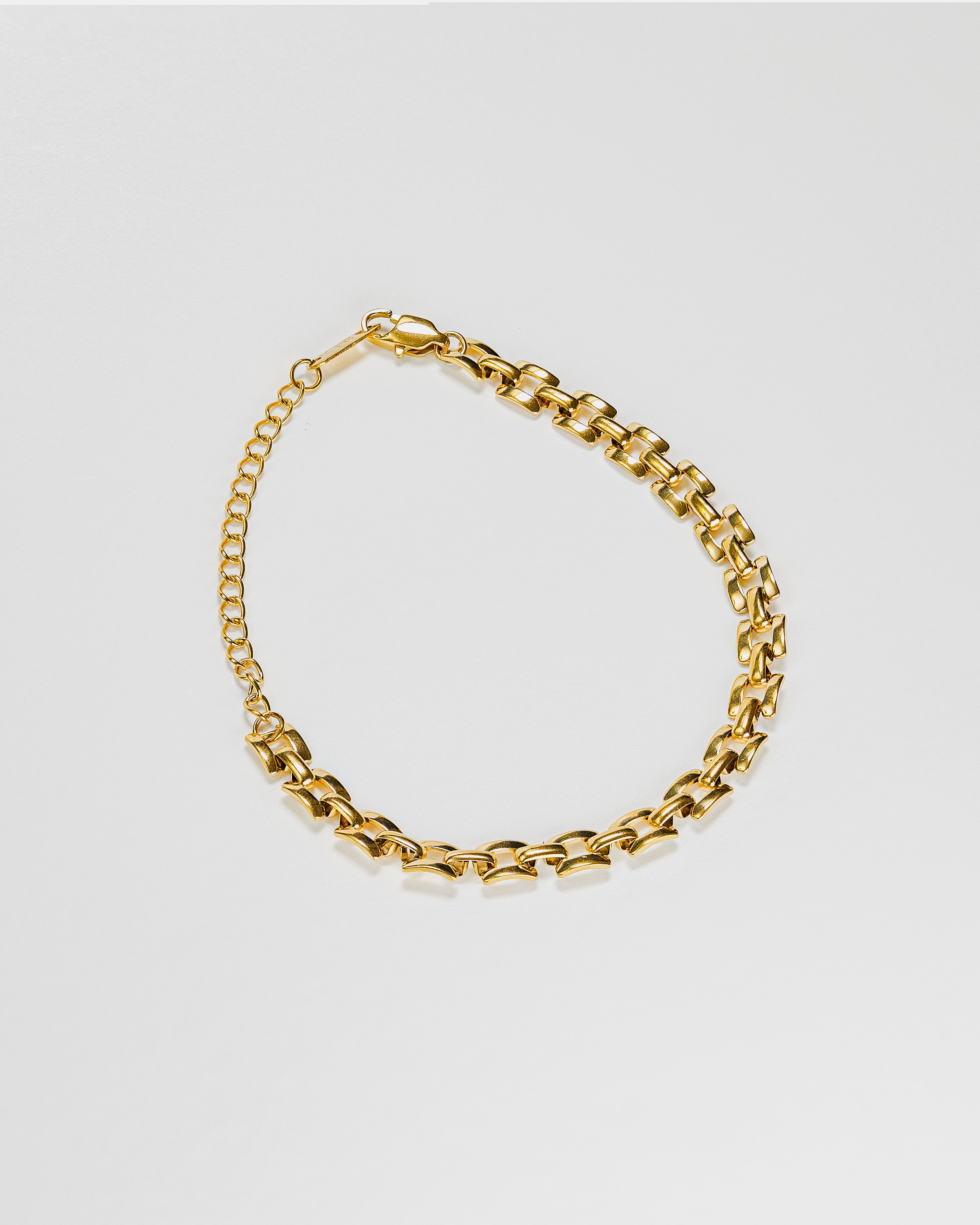 Anya 18K Gold Non-Tarnish Flat Chain Bracelet