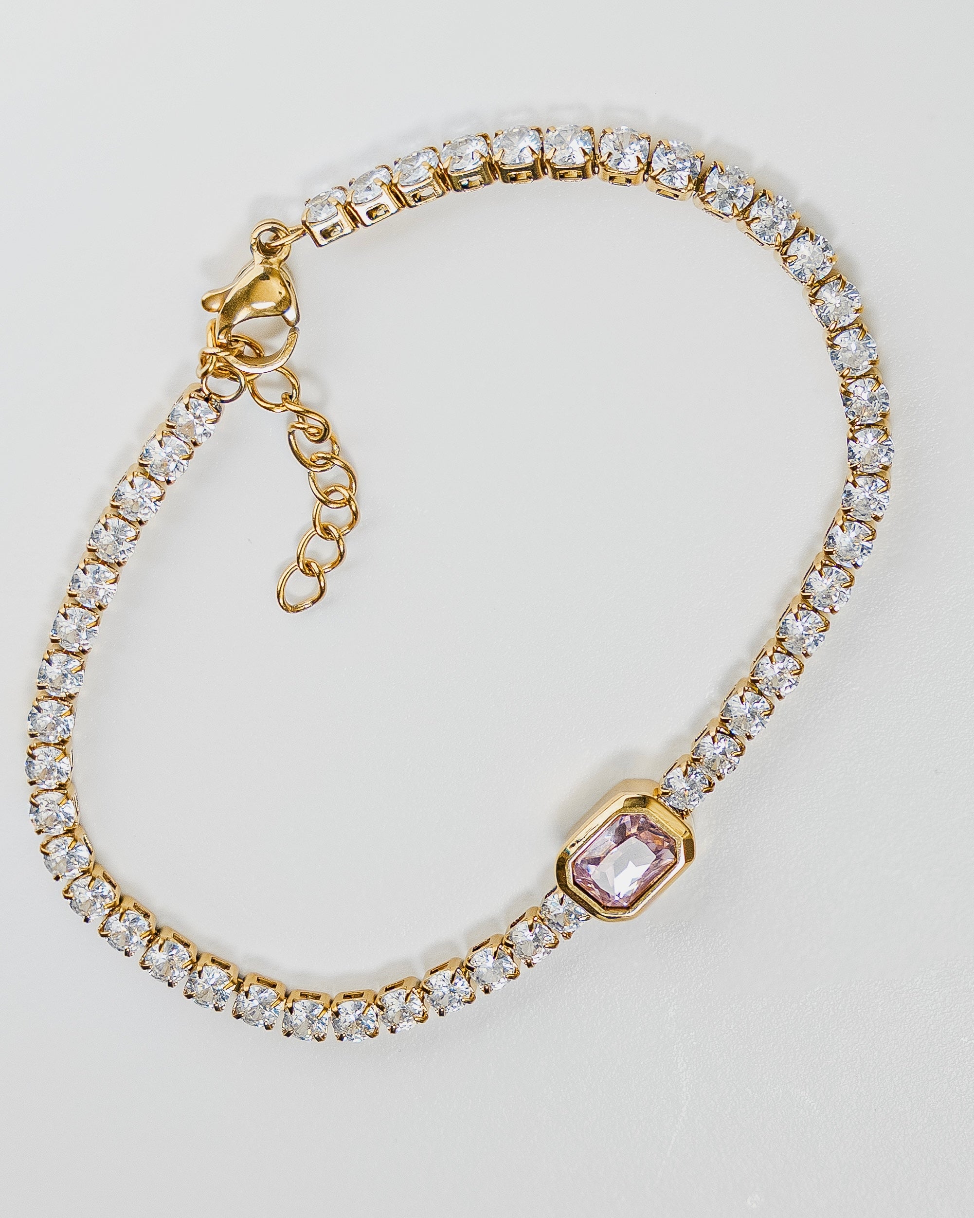 Pink Chelsea 18K Gold Plated Stainless Steel Bracelet