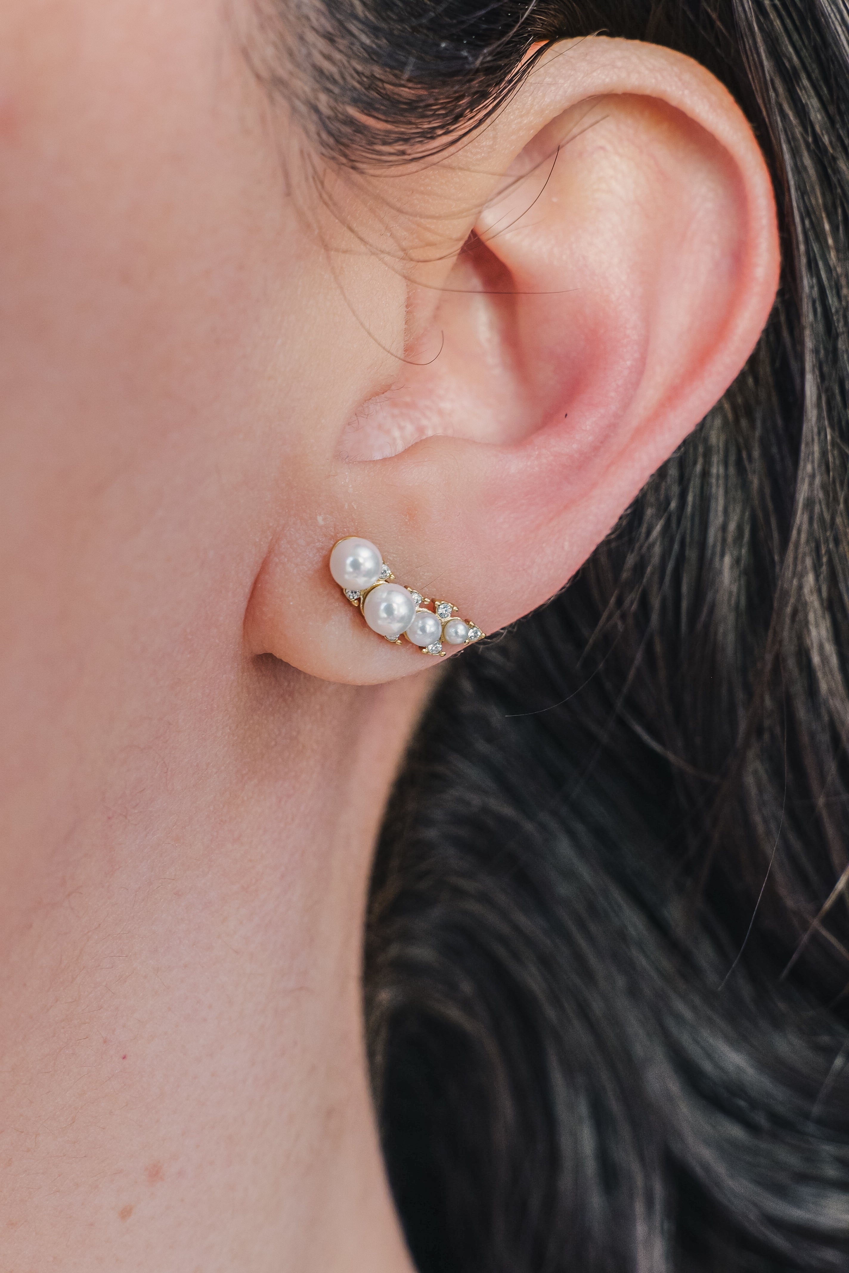 Leah pearl studs