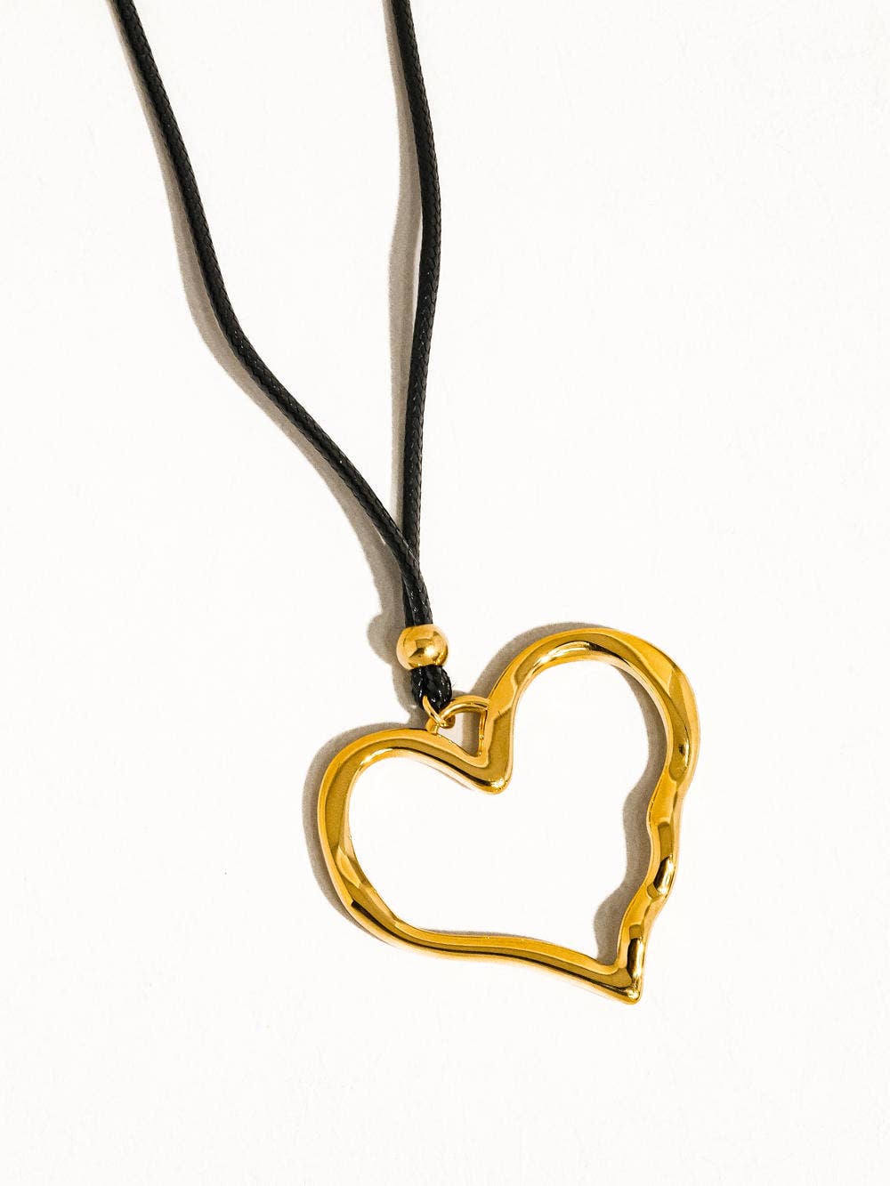 Emma 18K Gold Non-Tarnish Large Heart Necklace