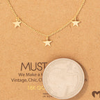 Gold Mini Star Dainty Charm Necklace