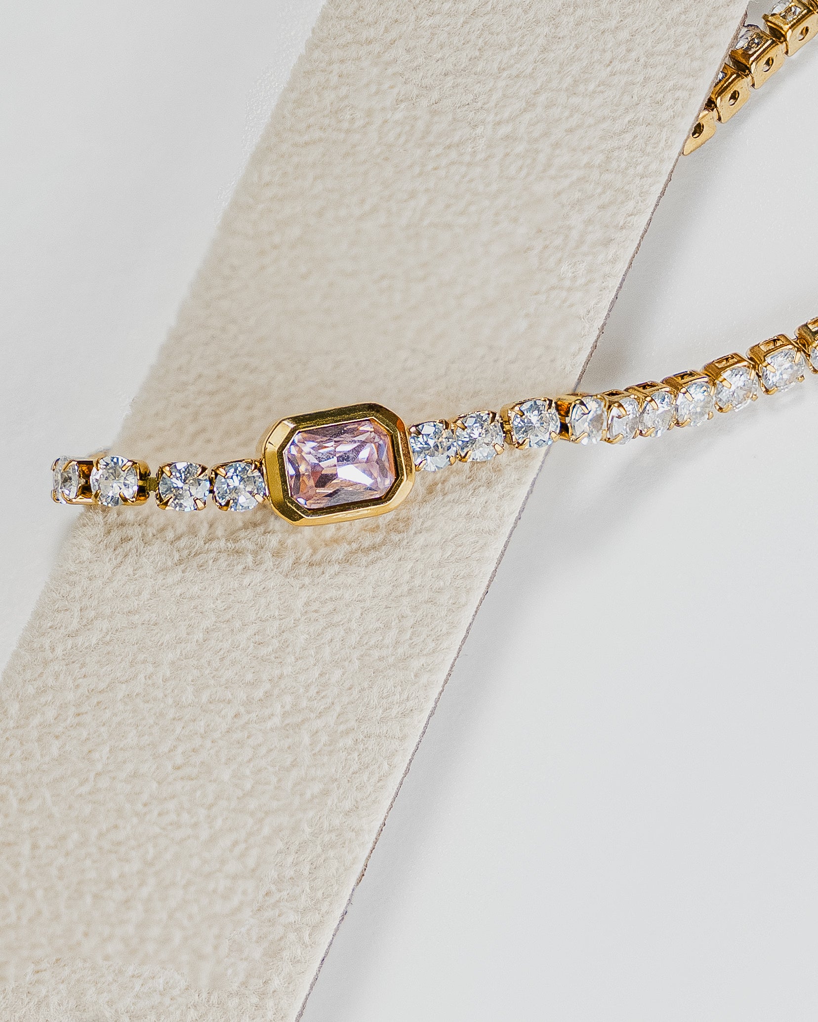 Pink Chelsea 18K Gold Plated Stainless Steel Bracelet