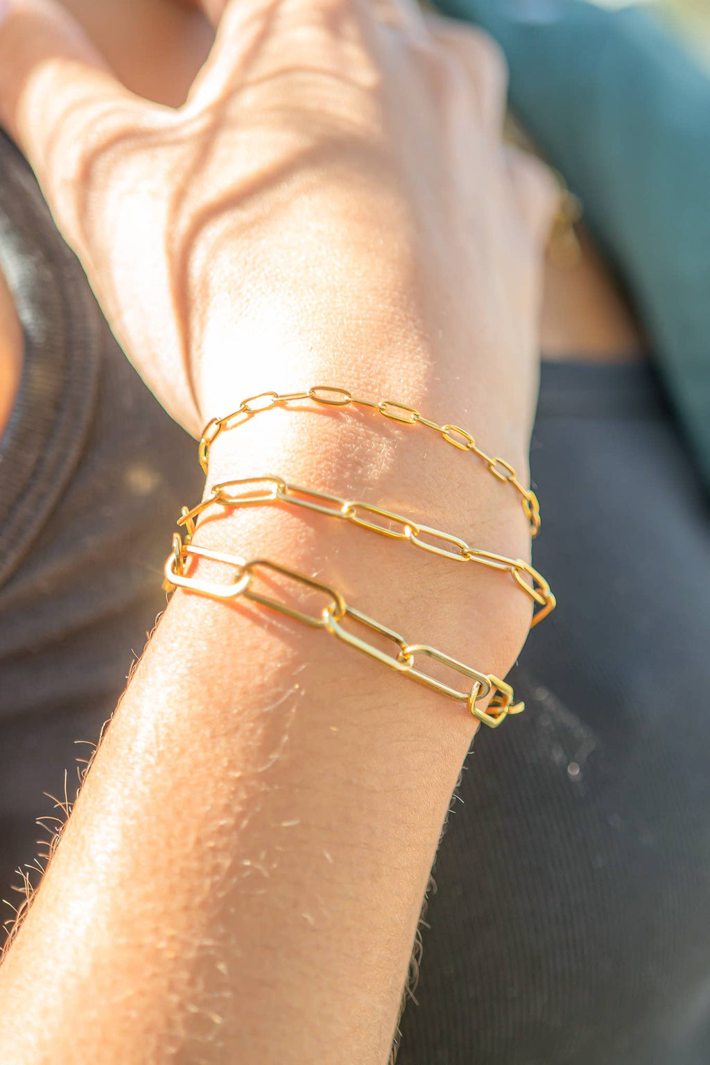 Melissa Gold Stainless Steel Paperclip Chain Bracelet