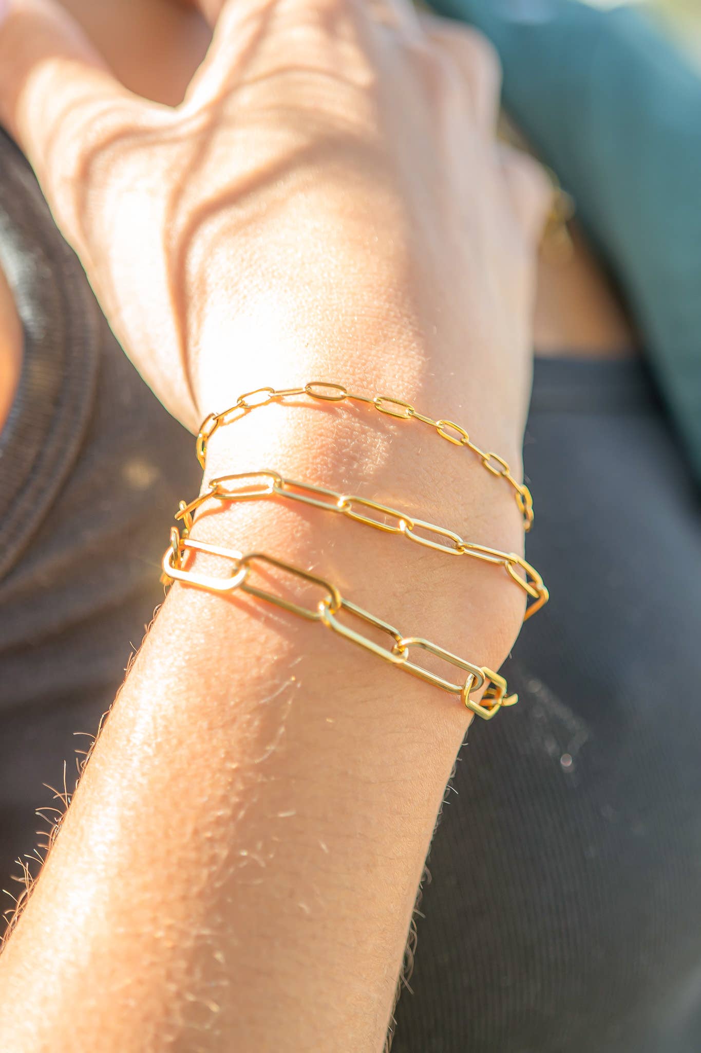 Melissa Gold Stainless Steel Paperclip Chain Bracelet