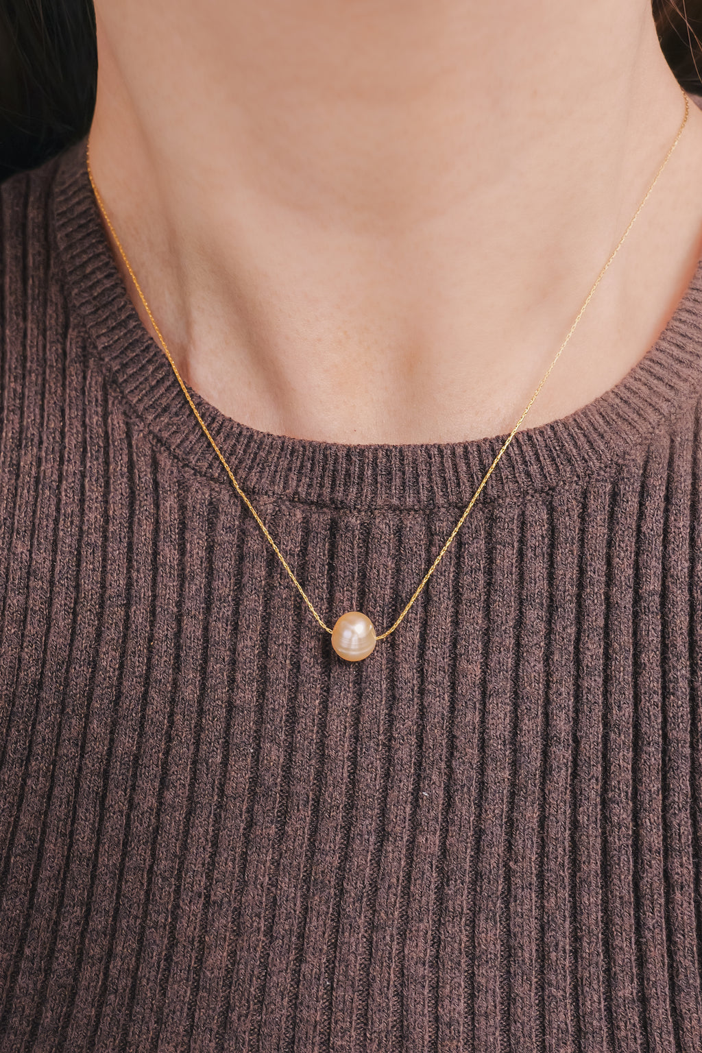 Olivia’s Sister – Peach Freshwater Pearl Necklace