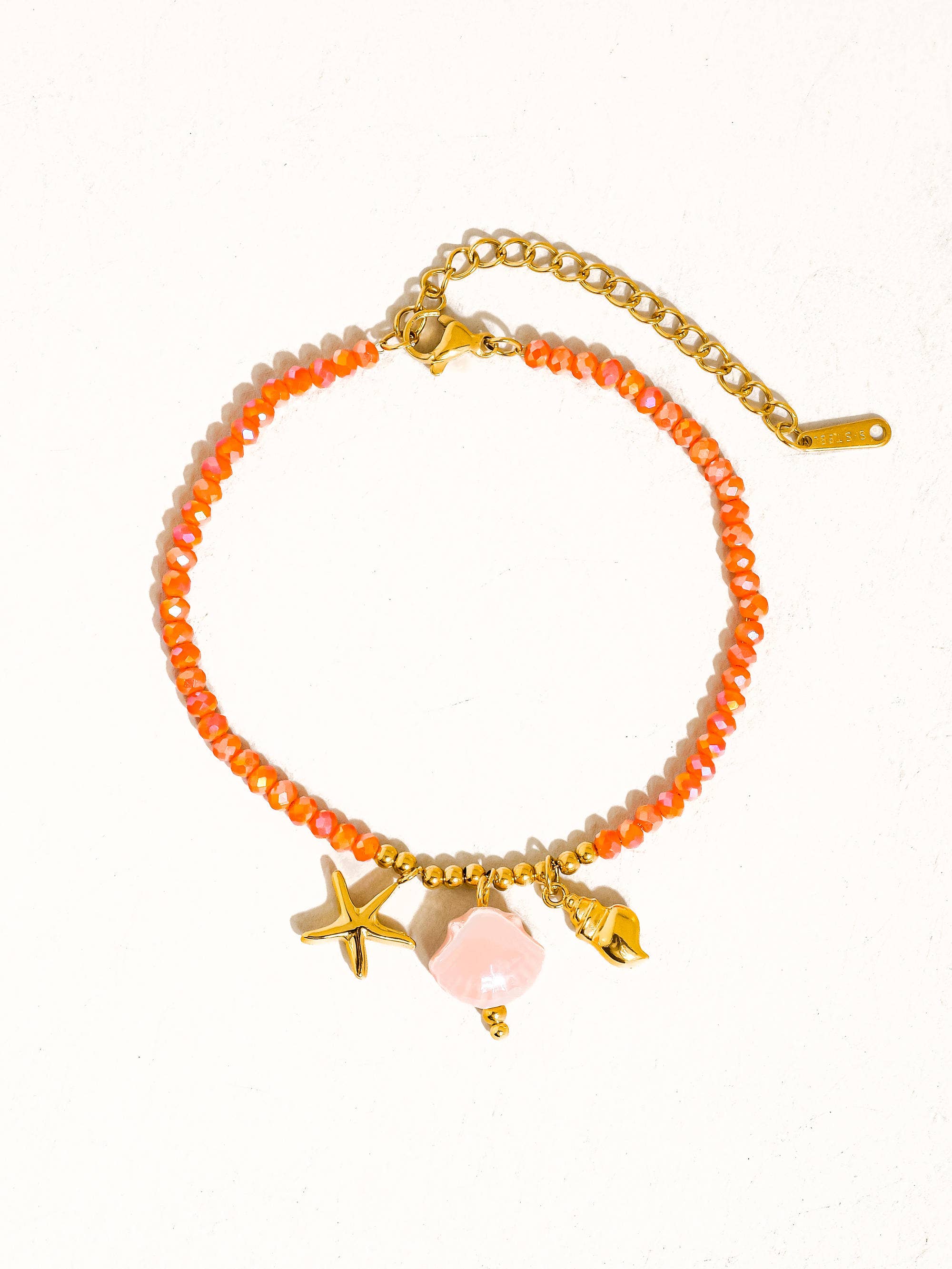 Fawn 18K Gold Non-Tarnish Shells and Star Beaded Bracelets