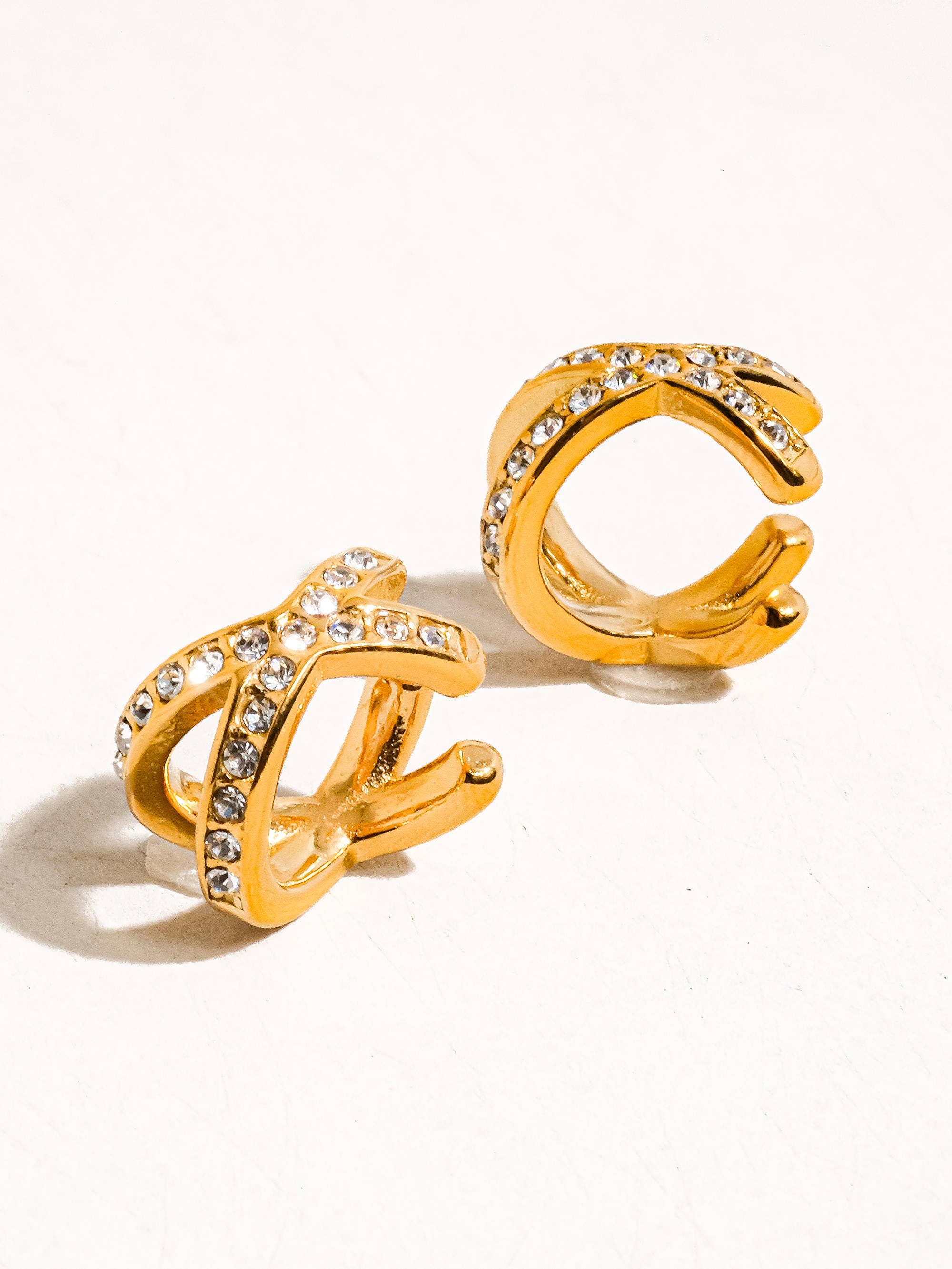 Alexa 18K Gold Non-Tarnish X CZ Ear Cuff