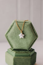 Orion Pearl Star Necklace | Natural Freshwater Pearl | Waterproof Hypoallergenic Stainless Steel | 18" Chain