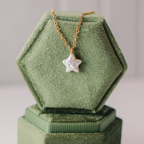 Orion Pearl Star Necklace | Natural Freshwater Pearl | Waterproof Hypoallergenic Stainless Steel | 18" Chain