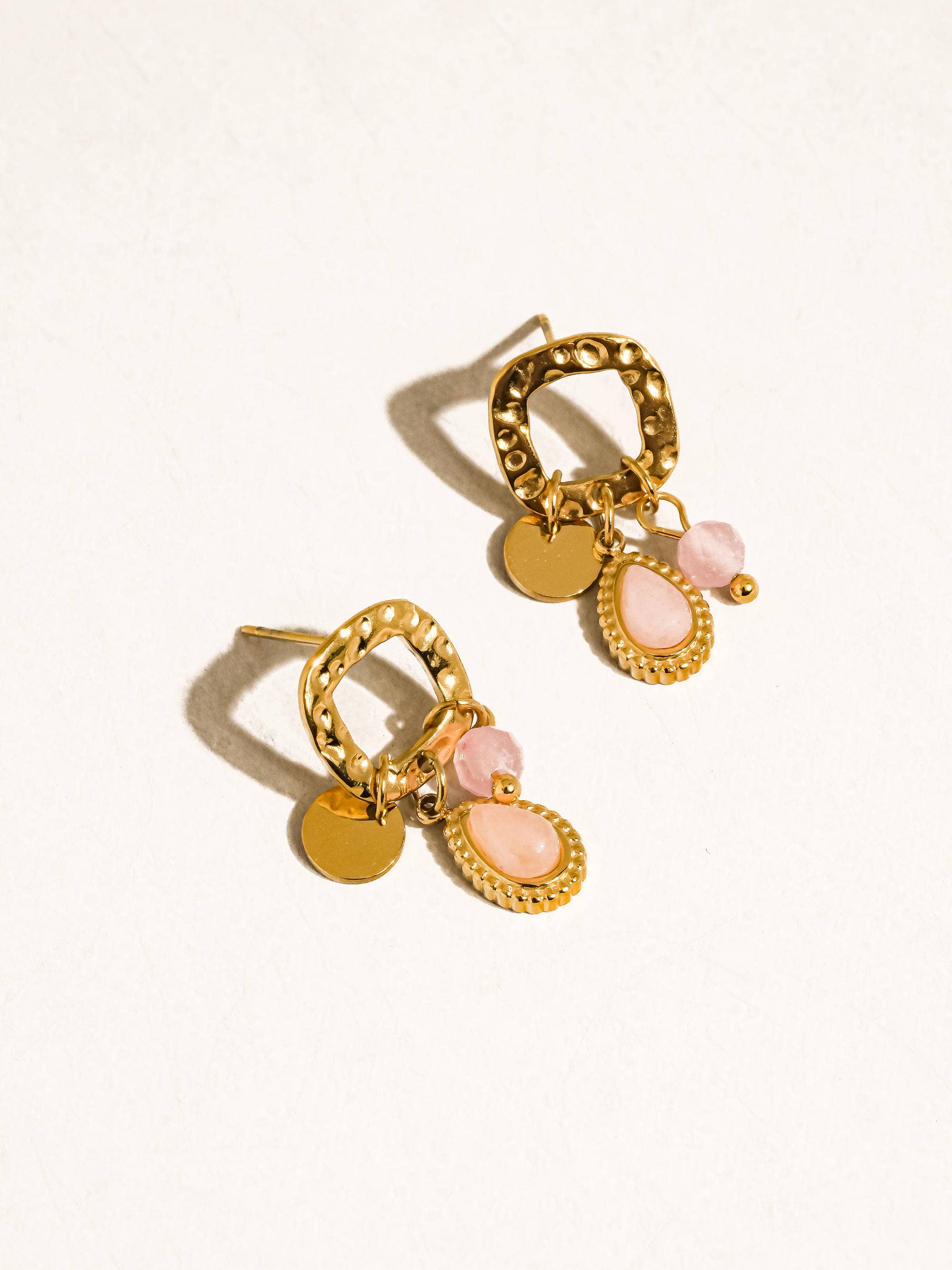Mia 18K Non-Tarnish Vintage Stone Drop Earring