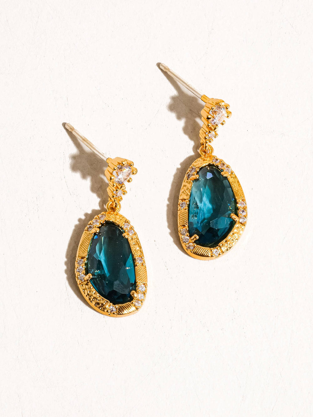 Isabella 18K Gold Dressy Gemstone Statement Earring