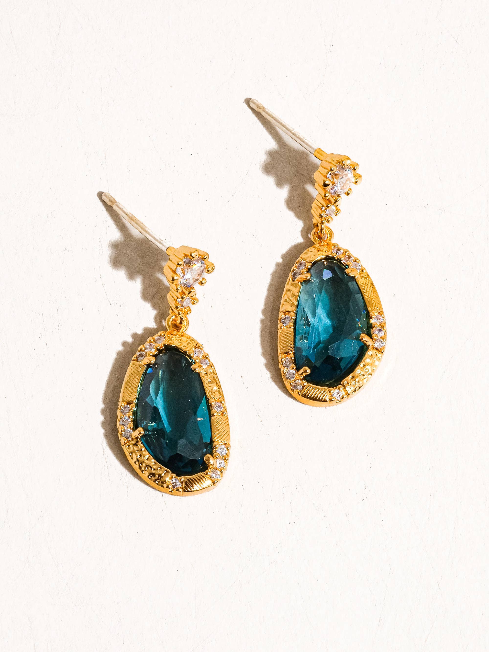 Isabella 18K Gold Dressy Gemstone Statement Earring