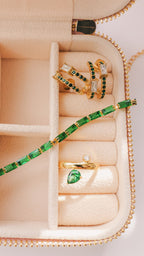 Ivy Emerald Green Cz Hoops