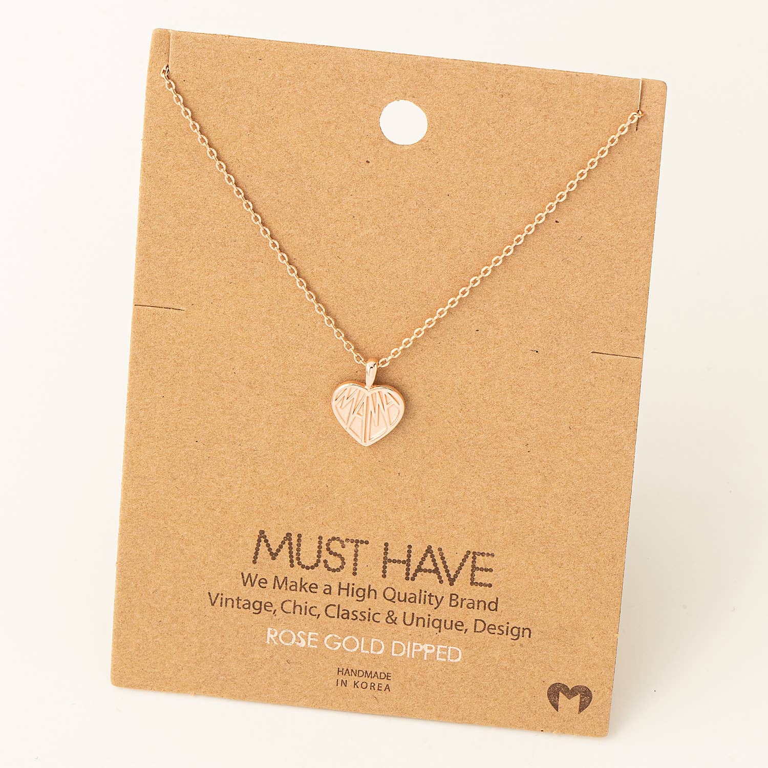 Mama Heart Pendant Necklace