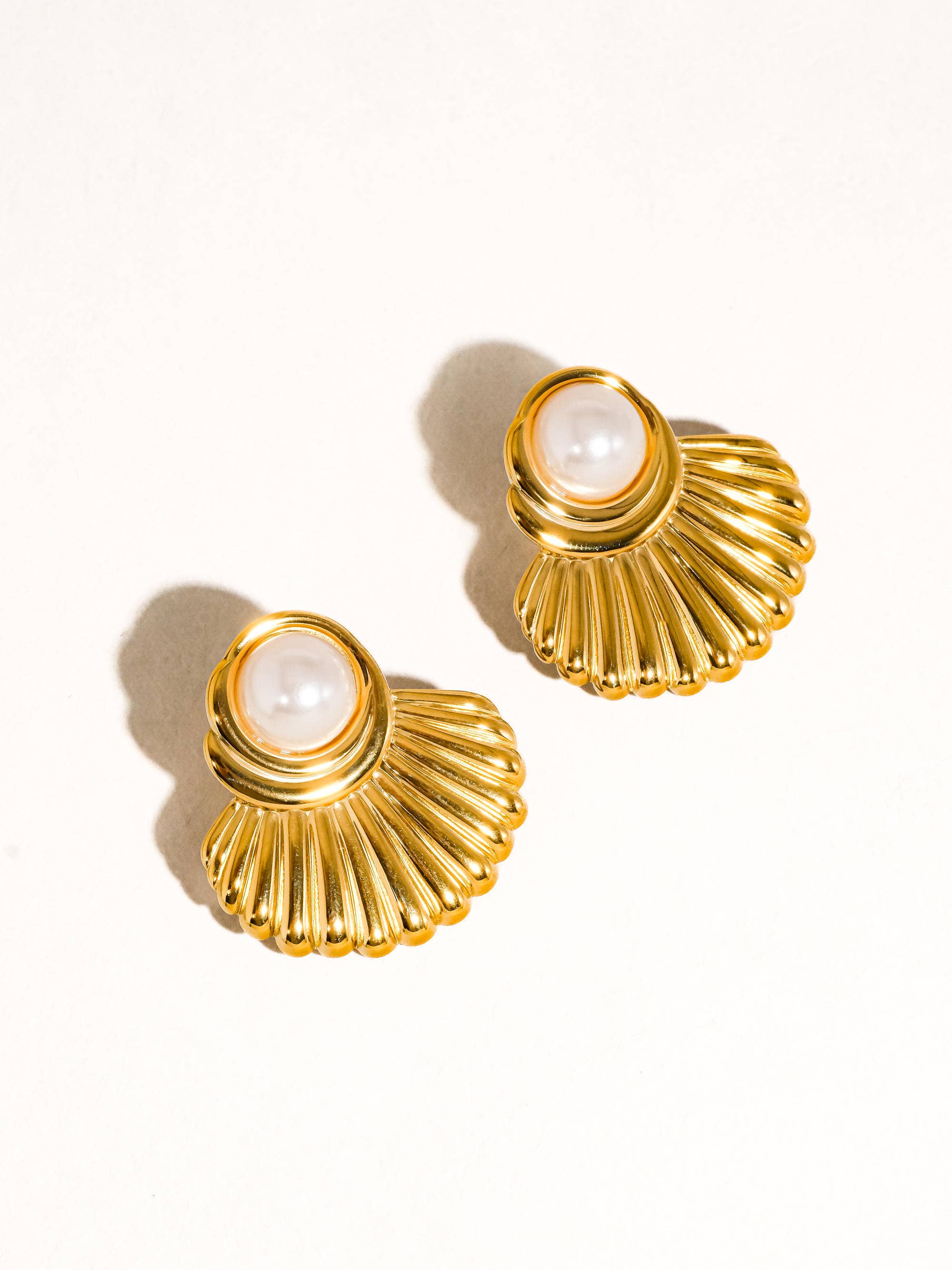 Marcel 18K Gold Non-Tarnish Shell Earring