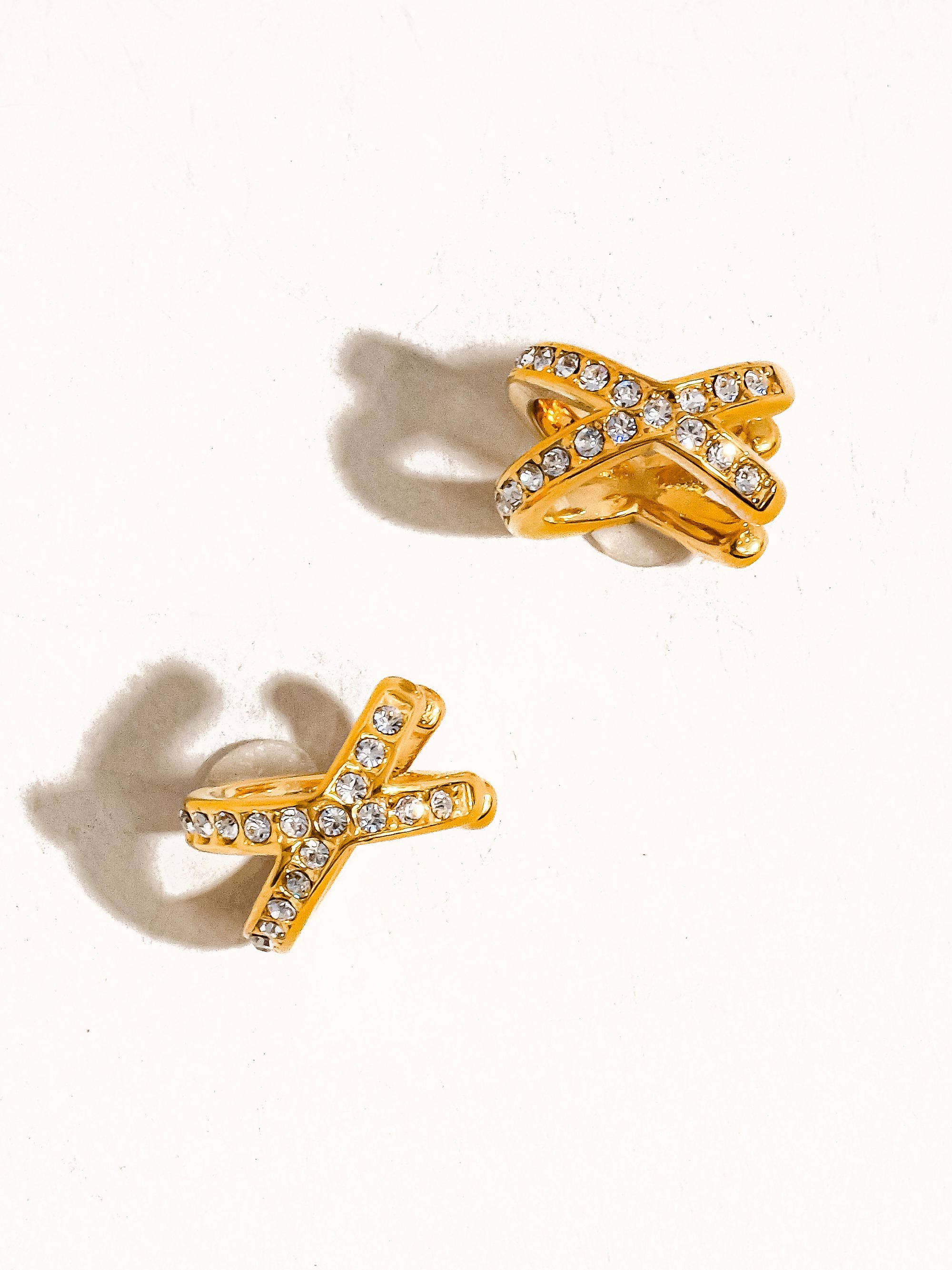 Alexa 18K Gold Non-Tarnish X CZ Ear Cuff