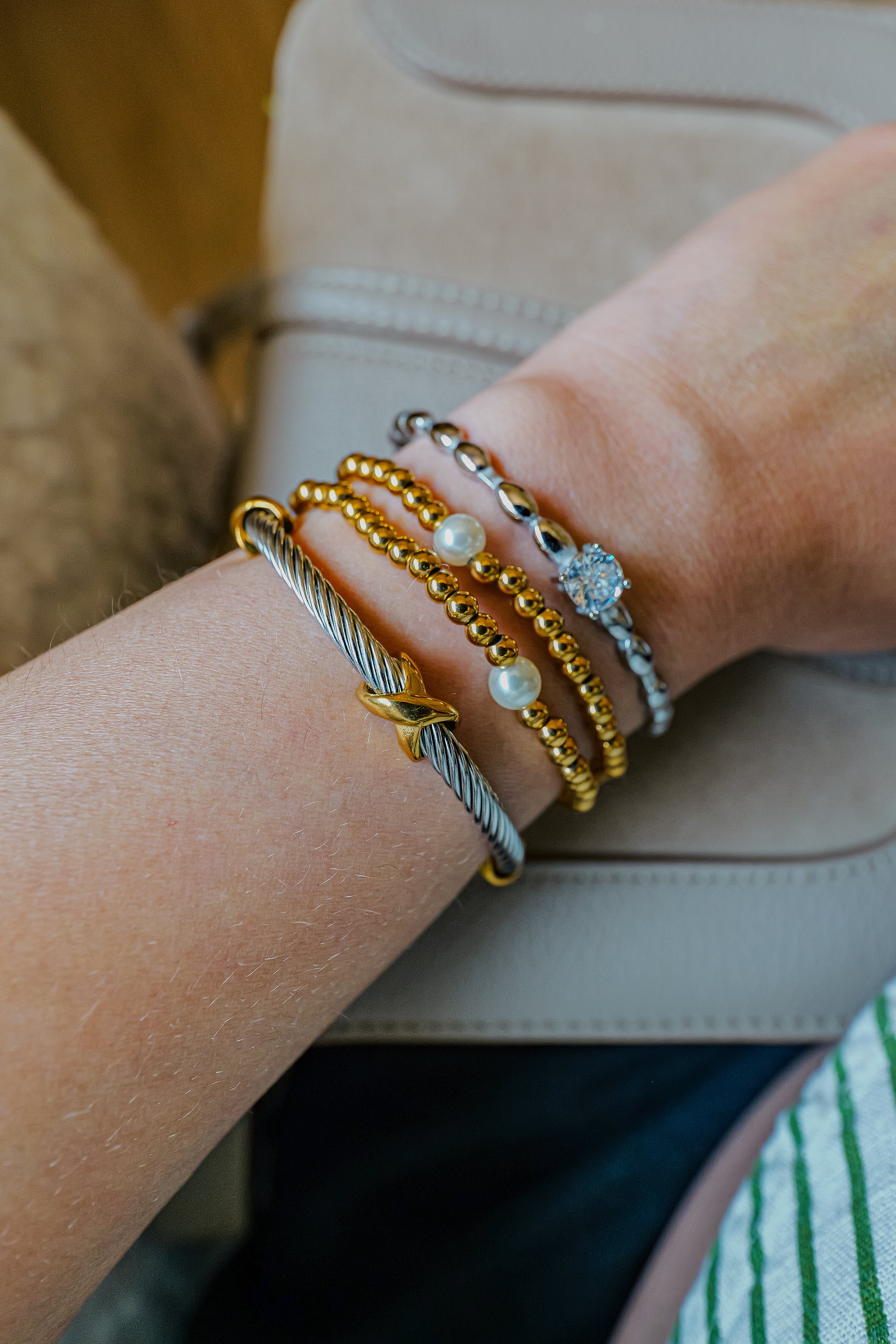 Maddie Stainless Steel Adjustable Cuff Bracelet