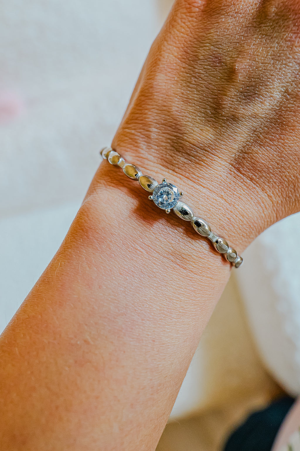 Maddie Stainless Steel Adjustable Cuff Bracelet