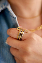Mixed Tones Stackable Ring