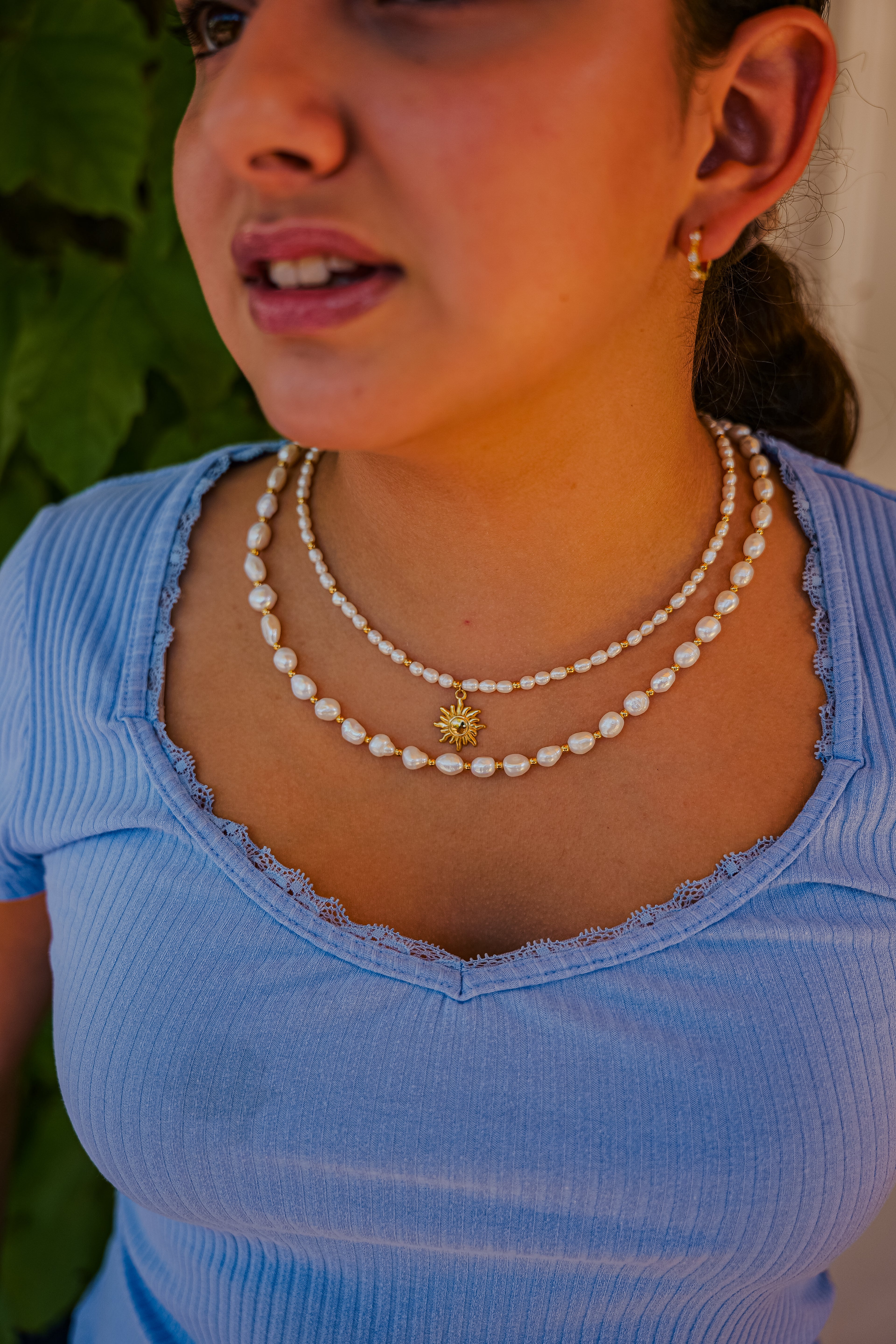 Sunlight small pearl necklace