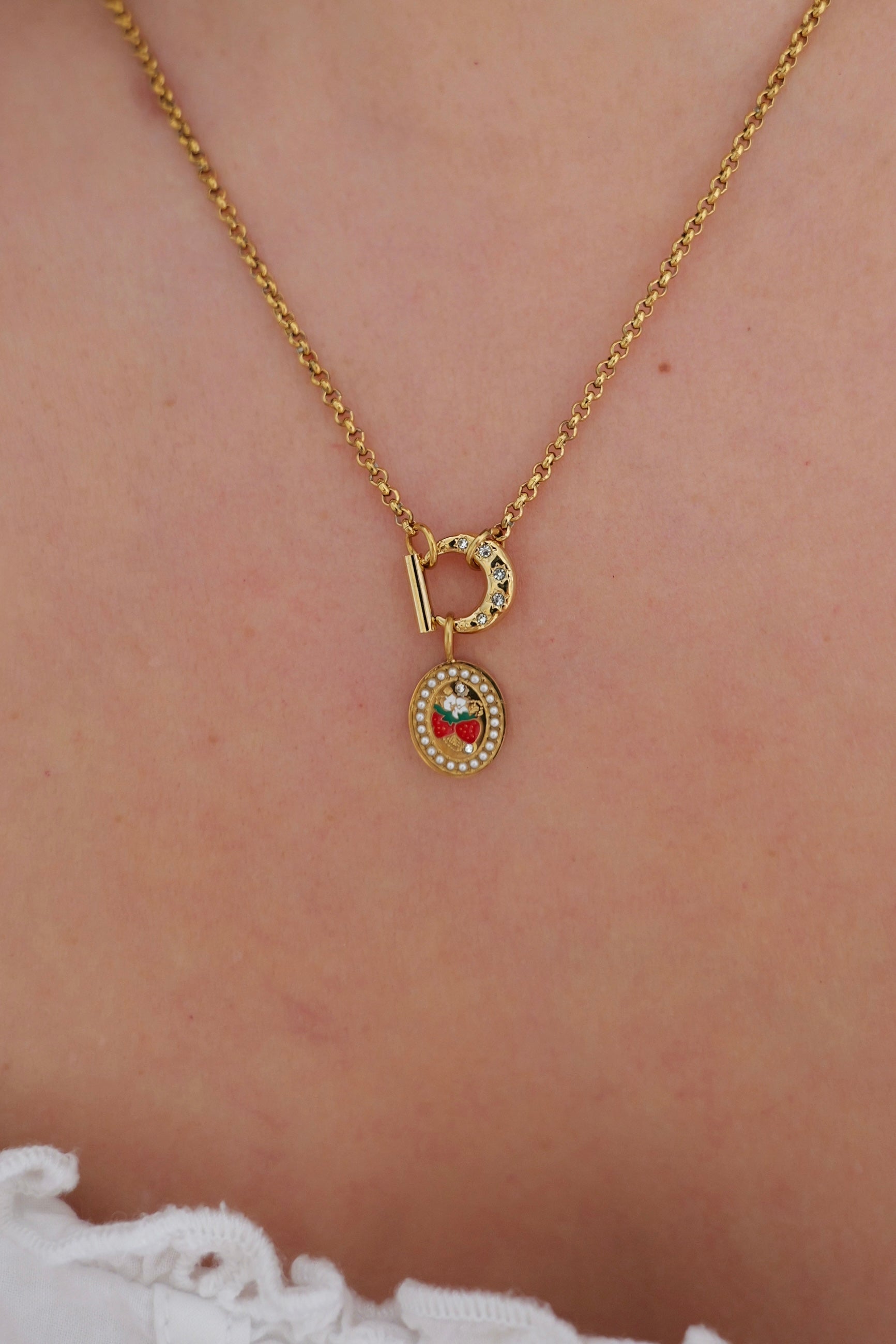 Florence Strawberry Stainless Steel  Necklace