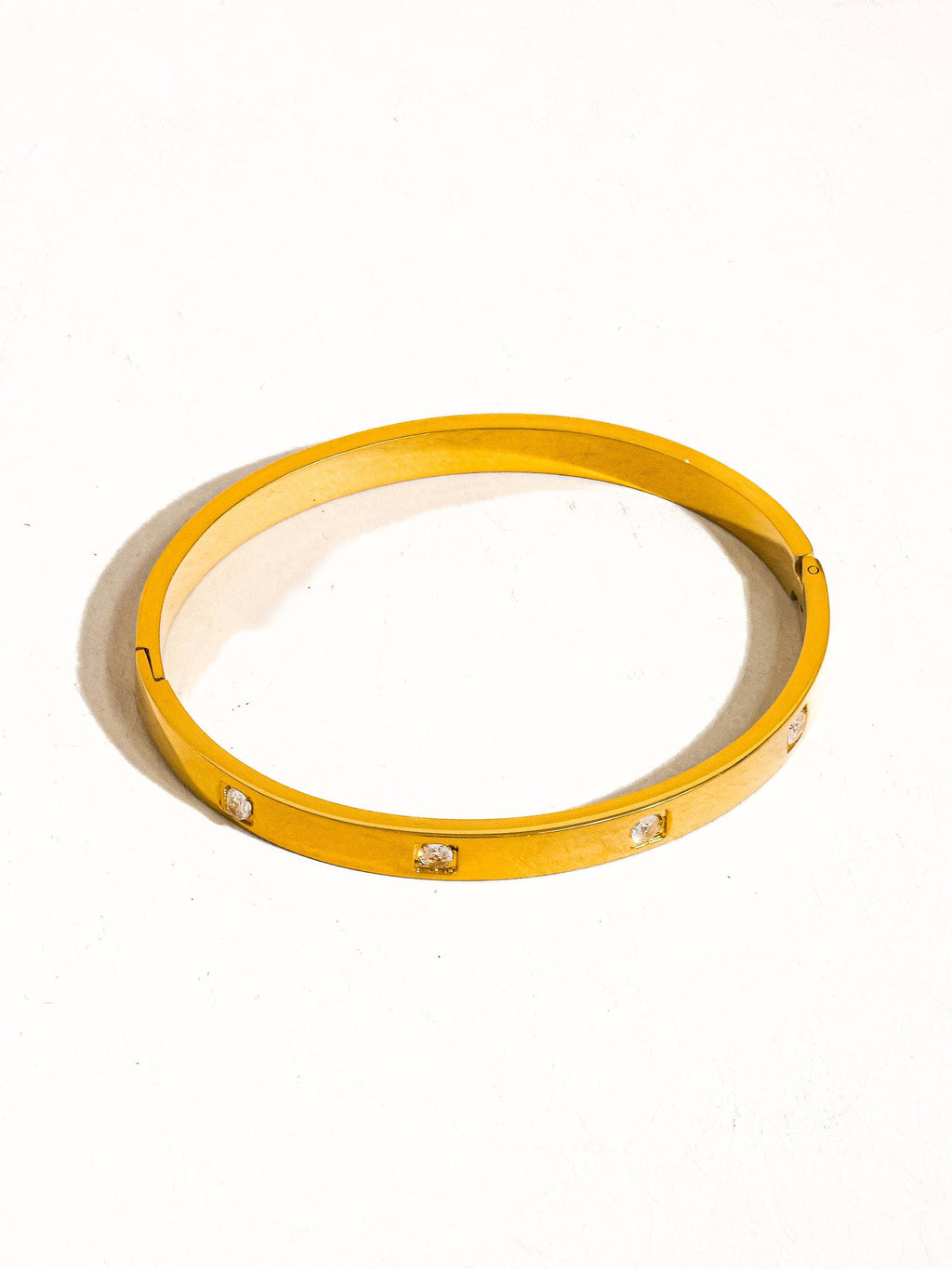 Luna 18K Gold Non-Tarnish Classic CZ Bangle