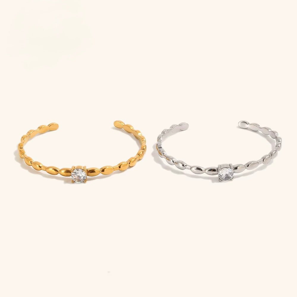 Maddie Stainless Steel Adjustable Cuff Bracelet