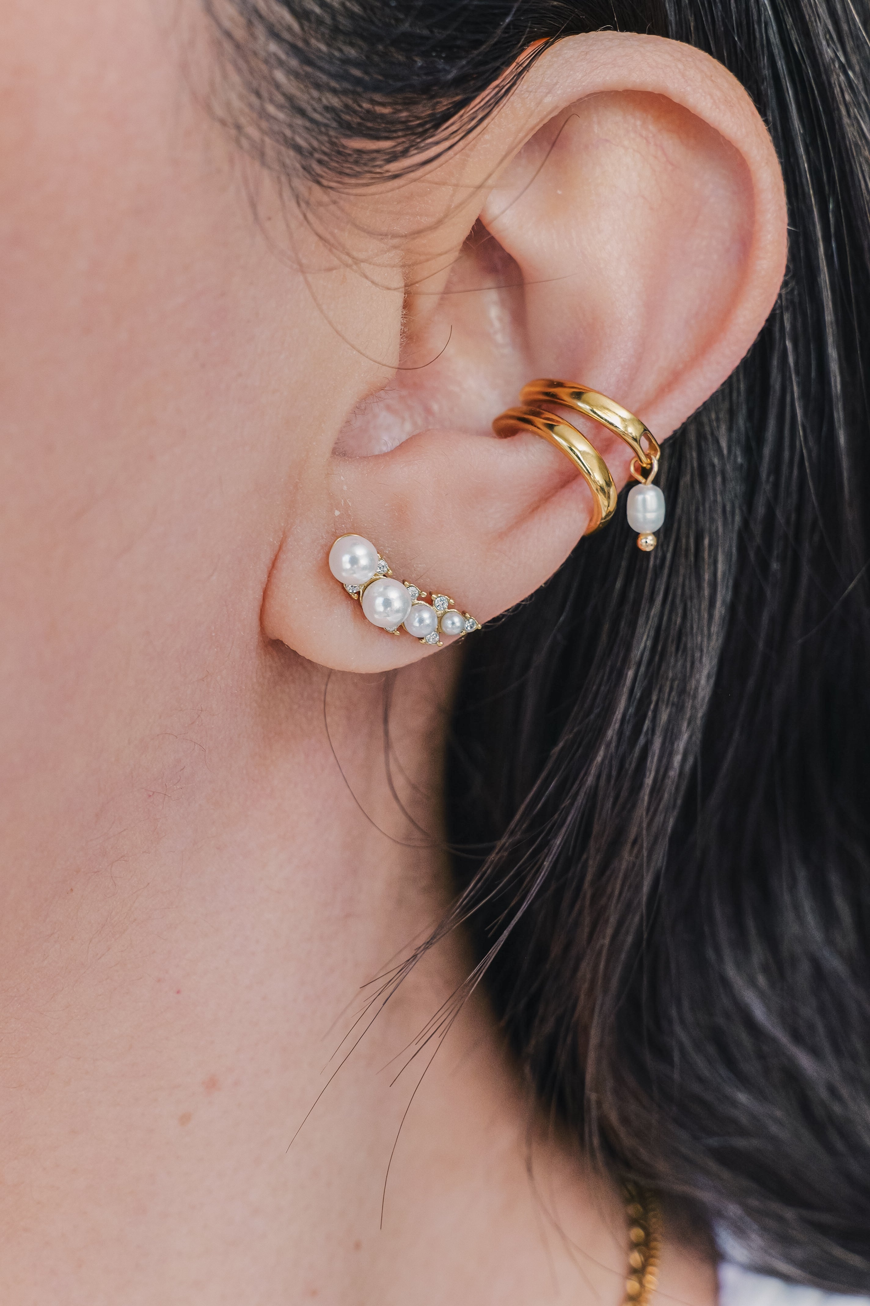Leah pearl studs