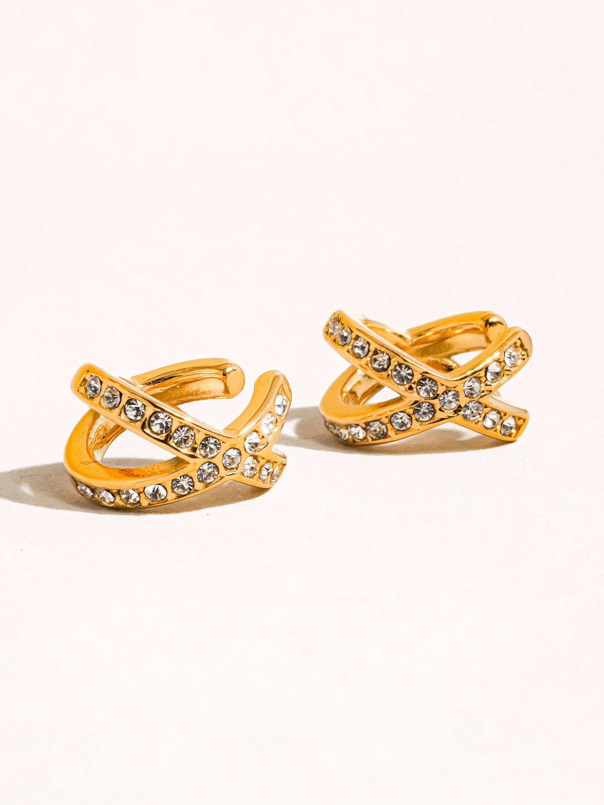 Alexa 18K Gold Non-Tarnish X CZ Ear Cuff