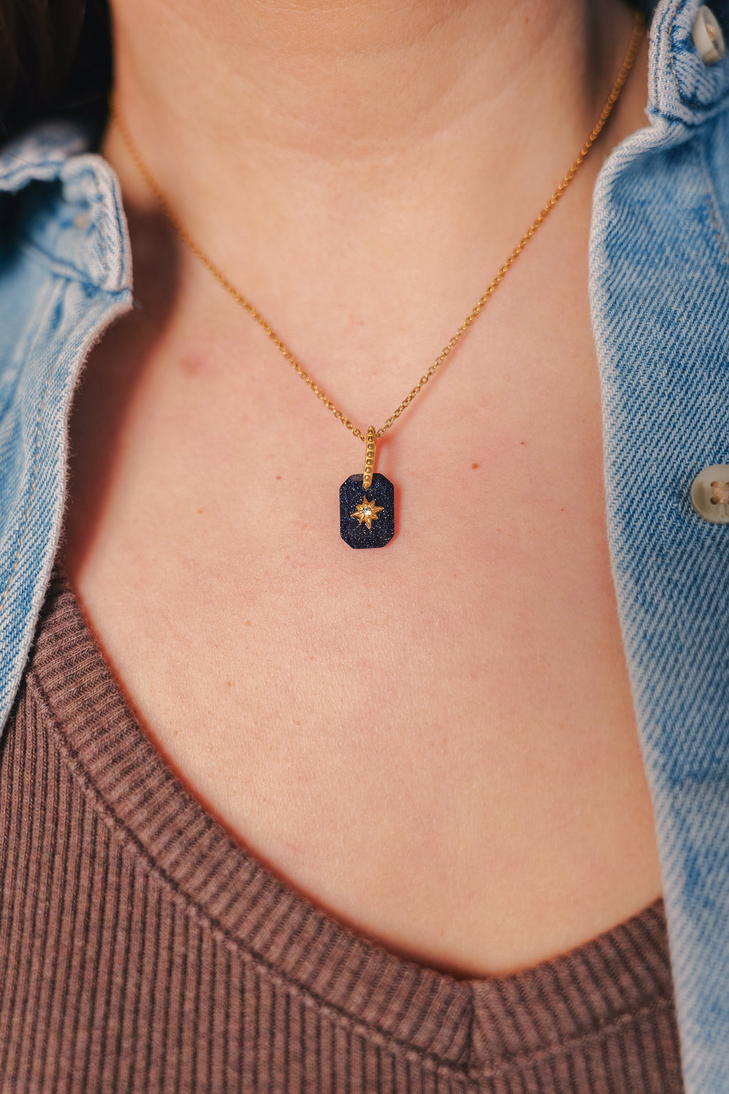 Starry Night Stainless Steel  Necklace