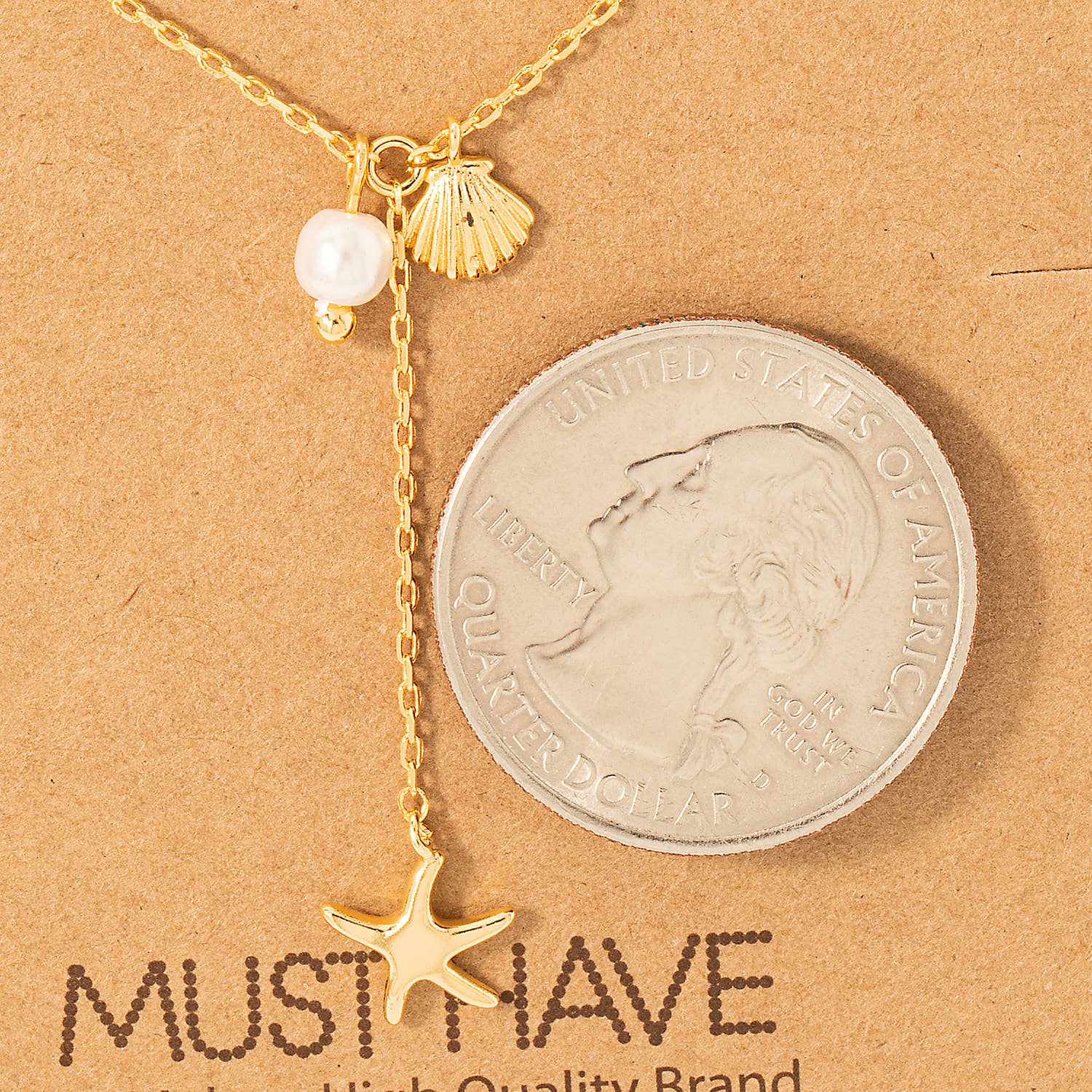 Star Fish Sea Shell Y Necklace