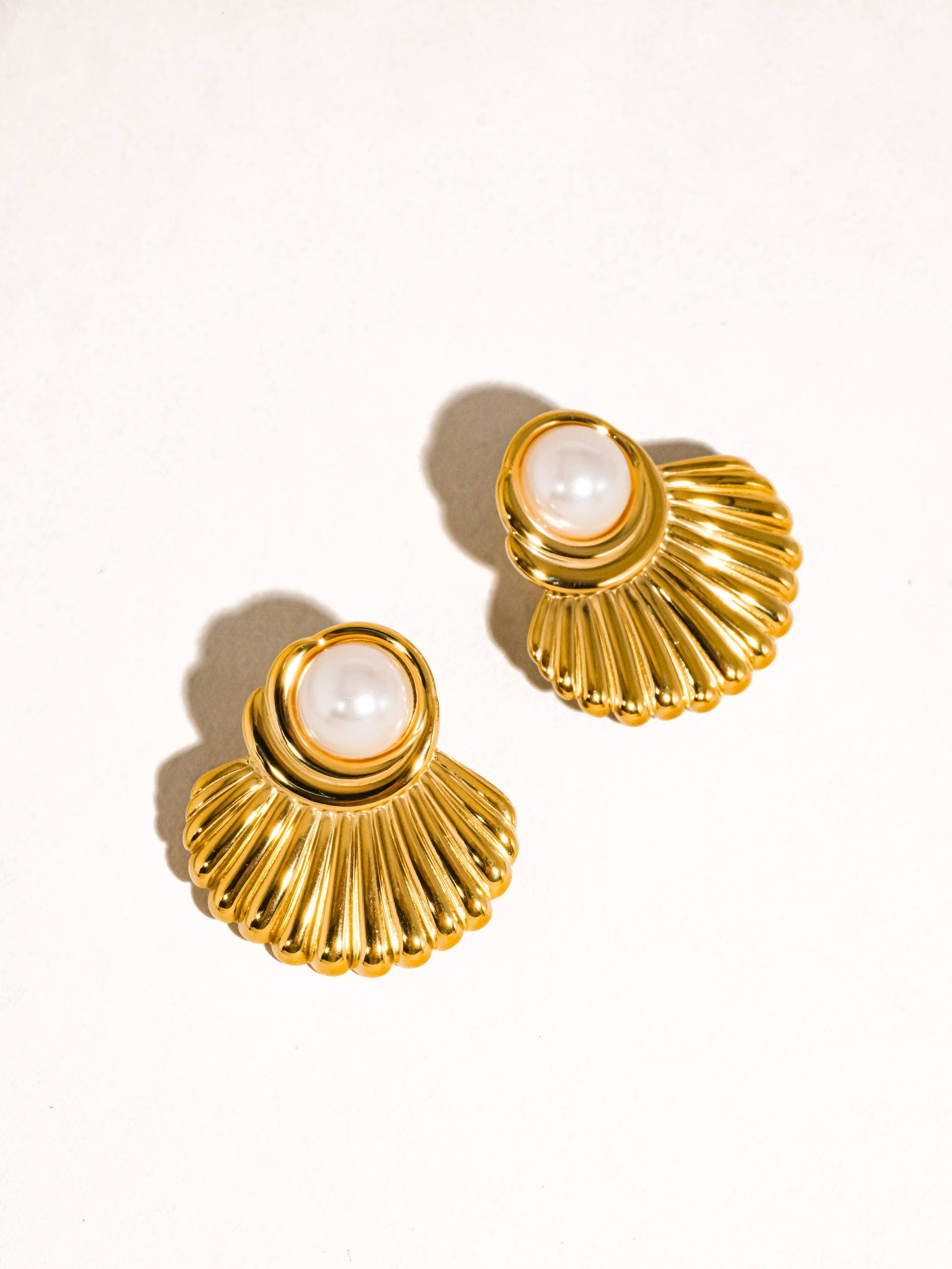 Marcel 18K Gold Non-Tarnish Shell Earring