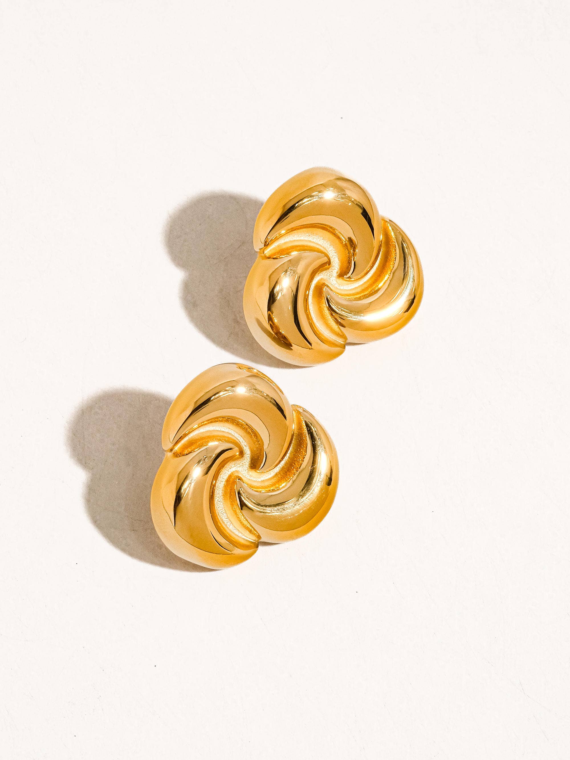 Lydia 18K Gold Non-Tarnish Triangle Studs