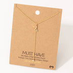 Dainty Chain Crescent Moon Y Necklace