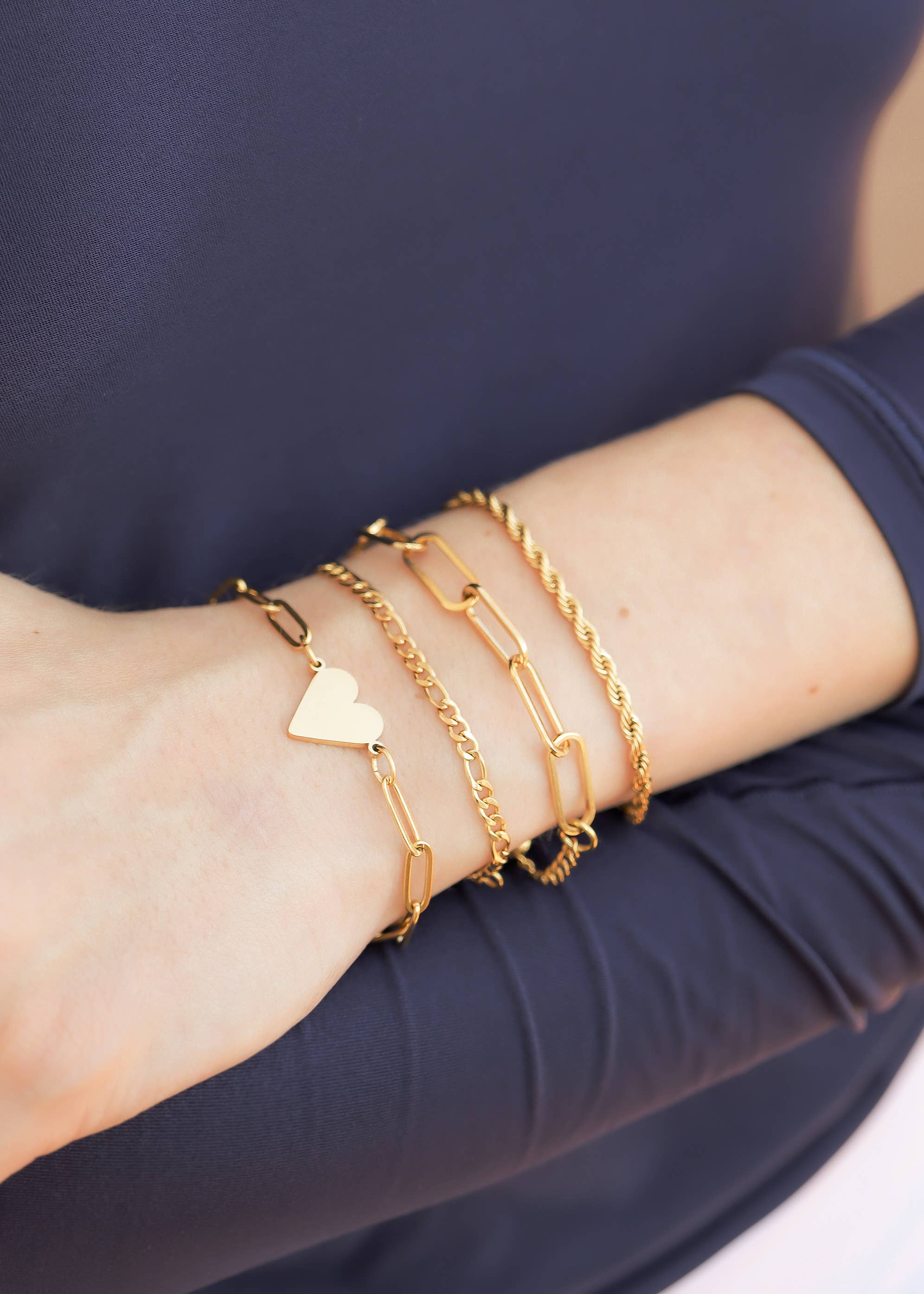 Melissa Gold Stainless Steel Paperclip Chain Bracelet