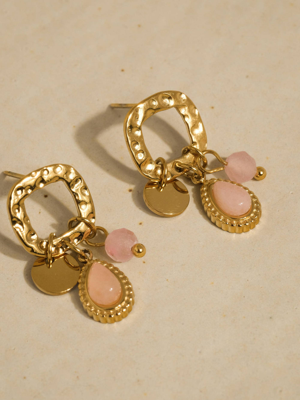 Mia 18K Non-Tarnish Vintage Stone Drop Earring