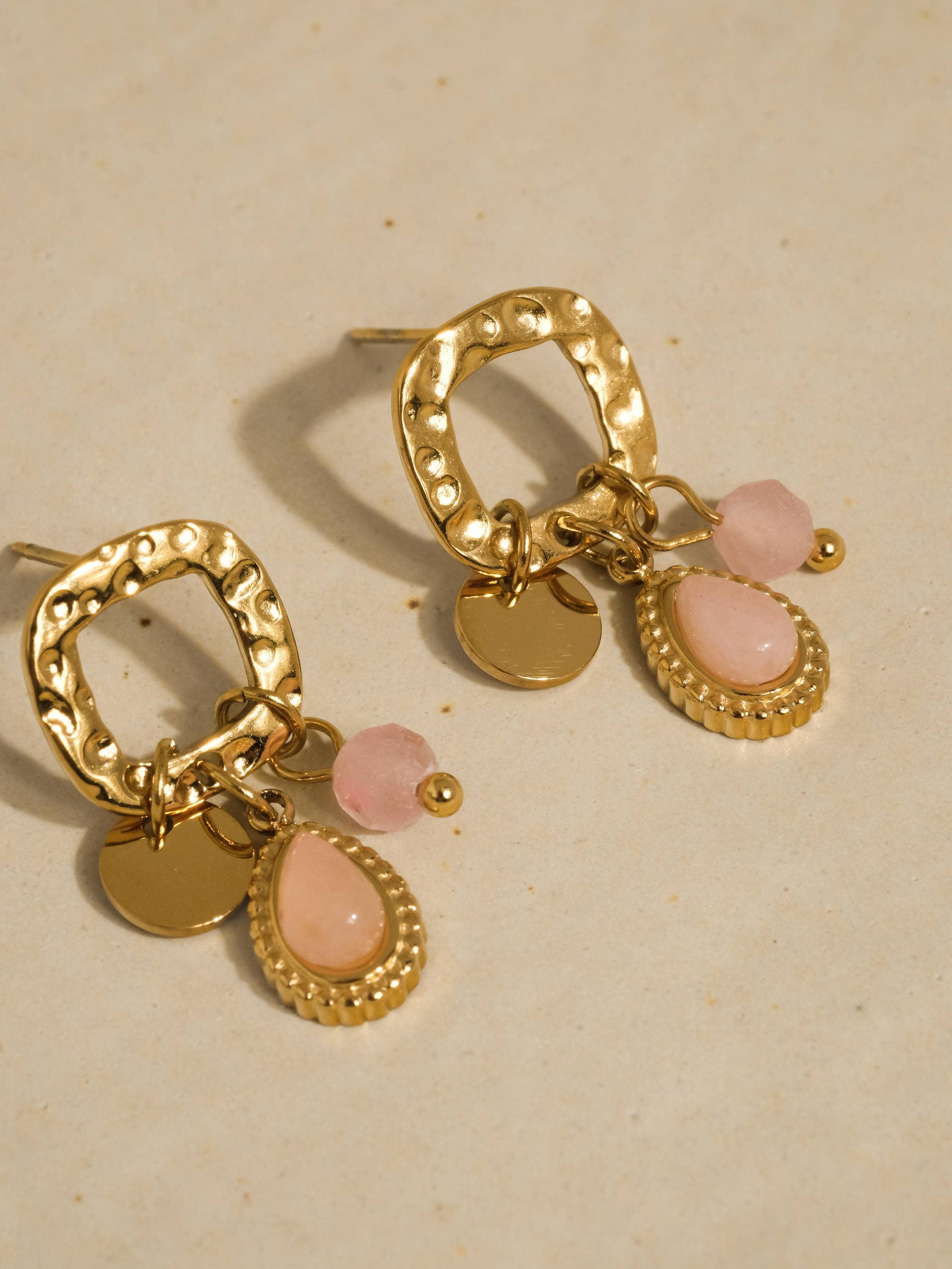 Mia 18K Non-Tarnish Vintage Stone Drop Earring