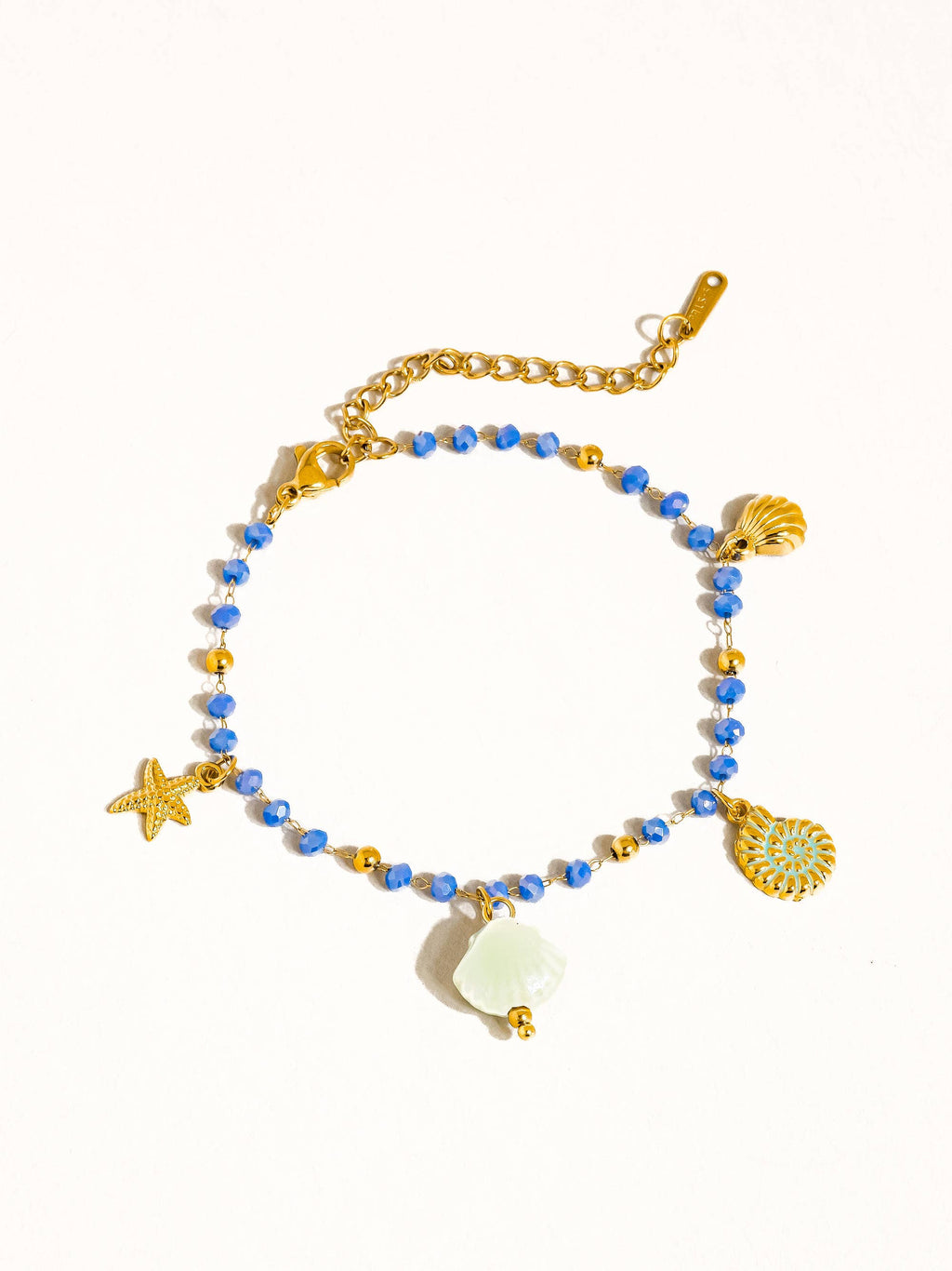 Ariel 18K Gold Non-Tarnish Shells and Star Beaded Bracelet