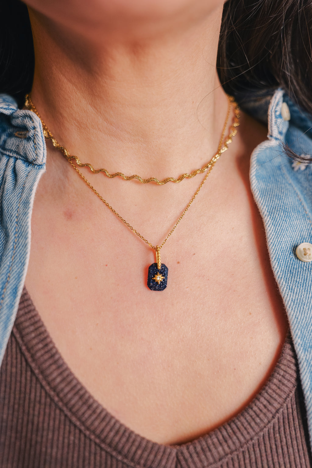 Starry Night Stainless Steel  Necklace