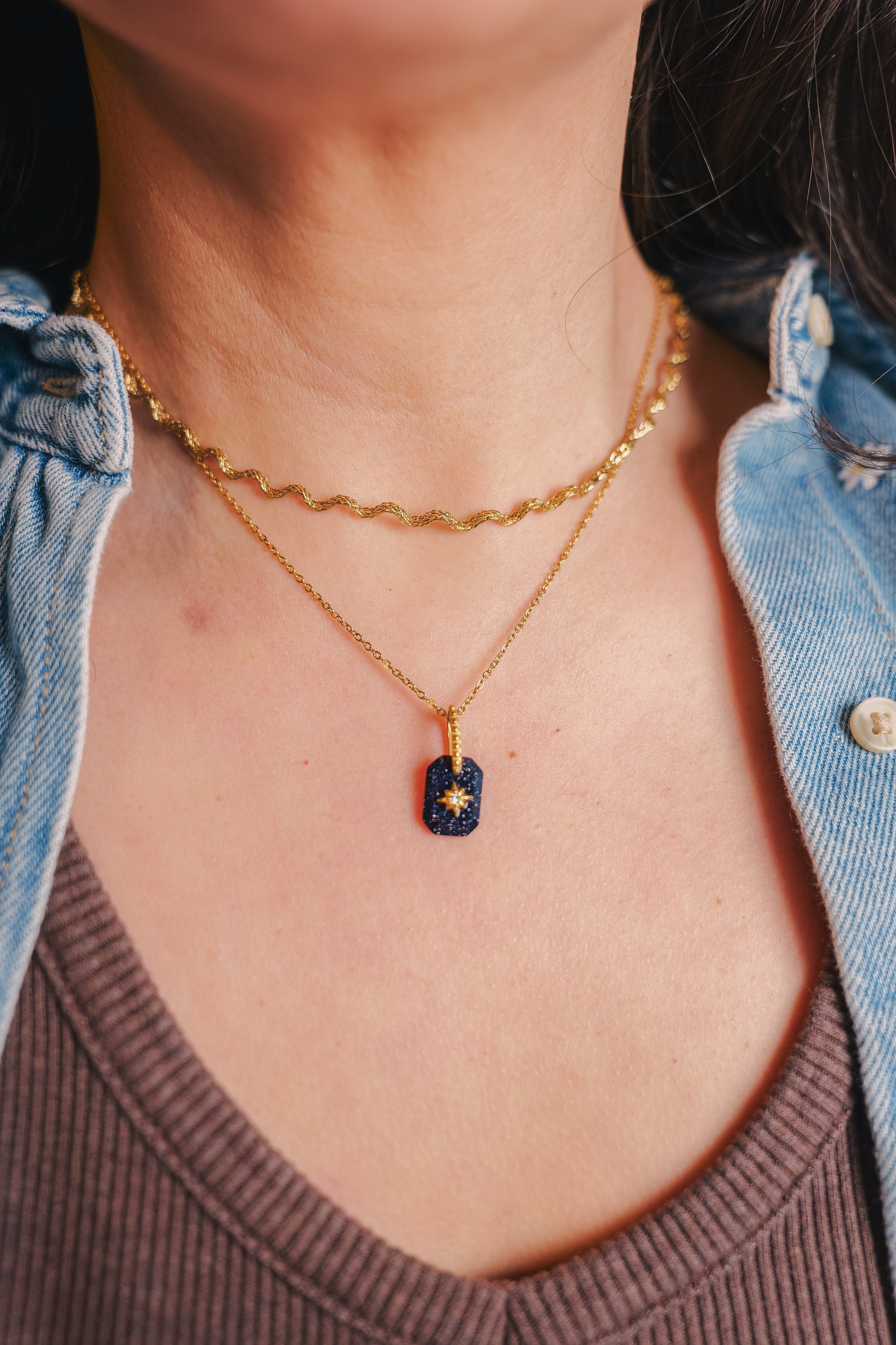 Starry Night Stainless Steel  Necklace