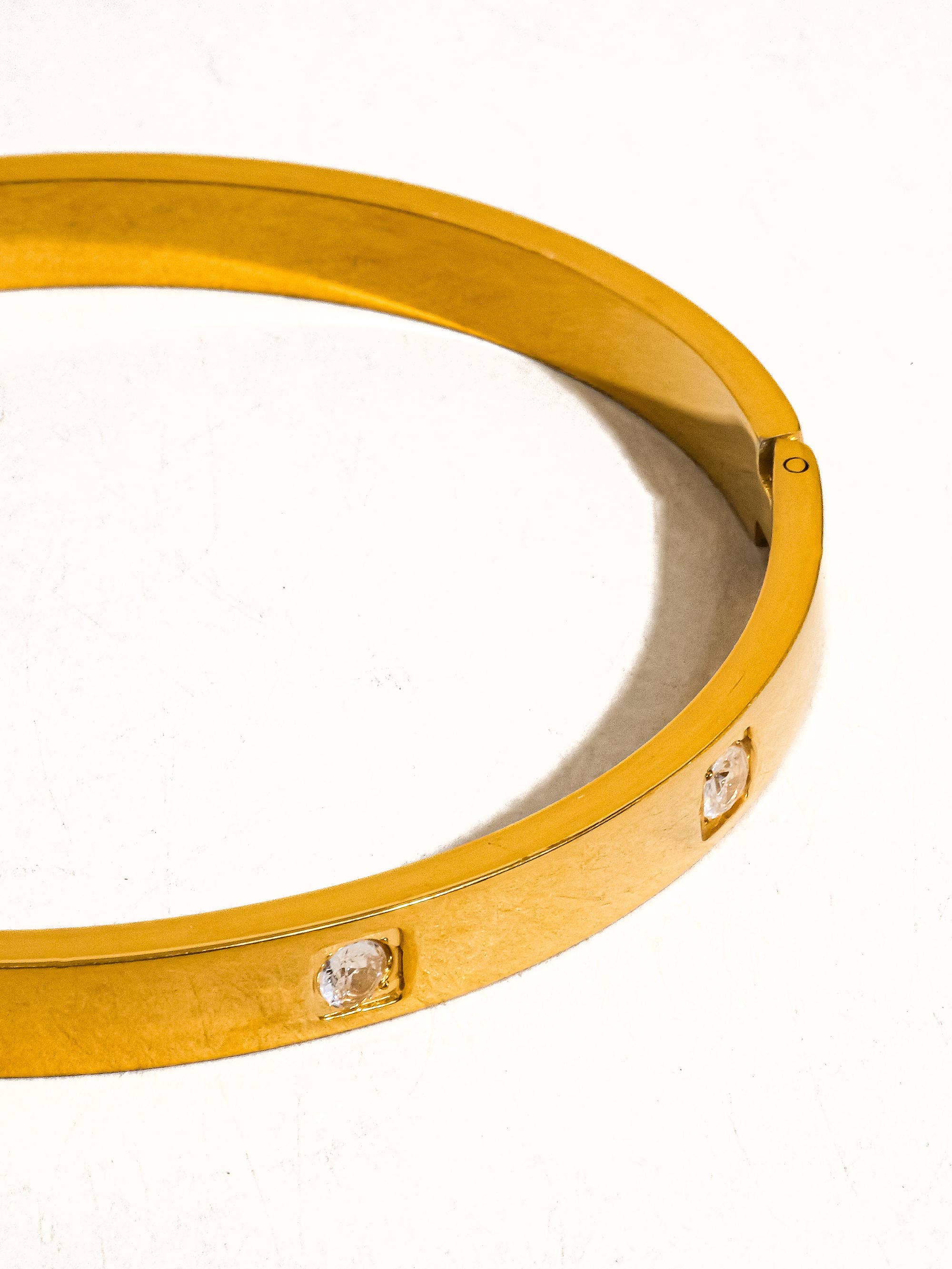 Luna 18K Gold Non-Tarnish Classic CZ Bangle