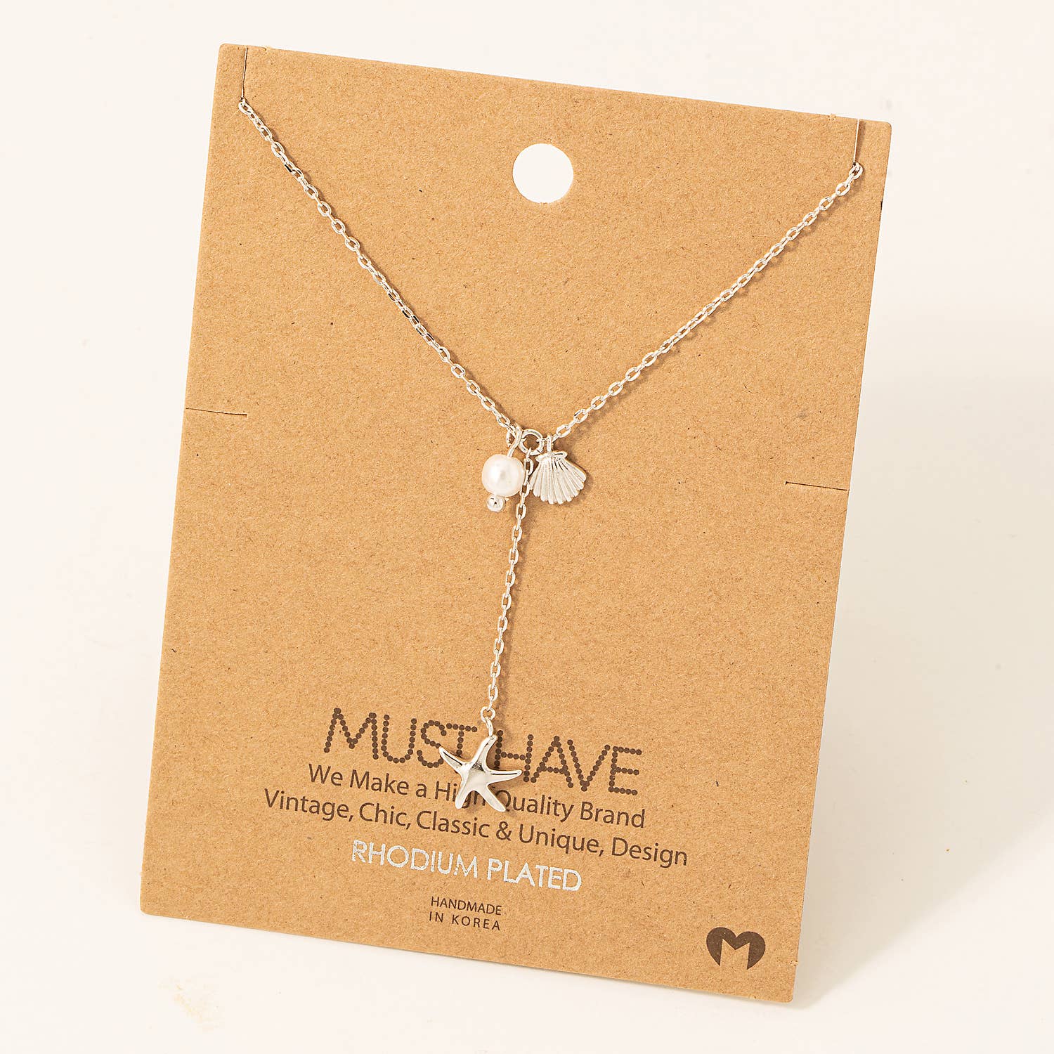 Star Fish Sea Shell Y Necklace