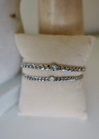 Silver Larissa Stainless Steel Non Tarnish CZ Bracelet