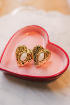 Sona Stainless Steel Heart Earrings