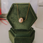 Olivia’s Sister – Peach Freshwater Pearl Necklace