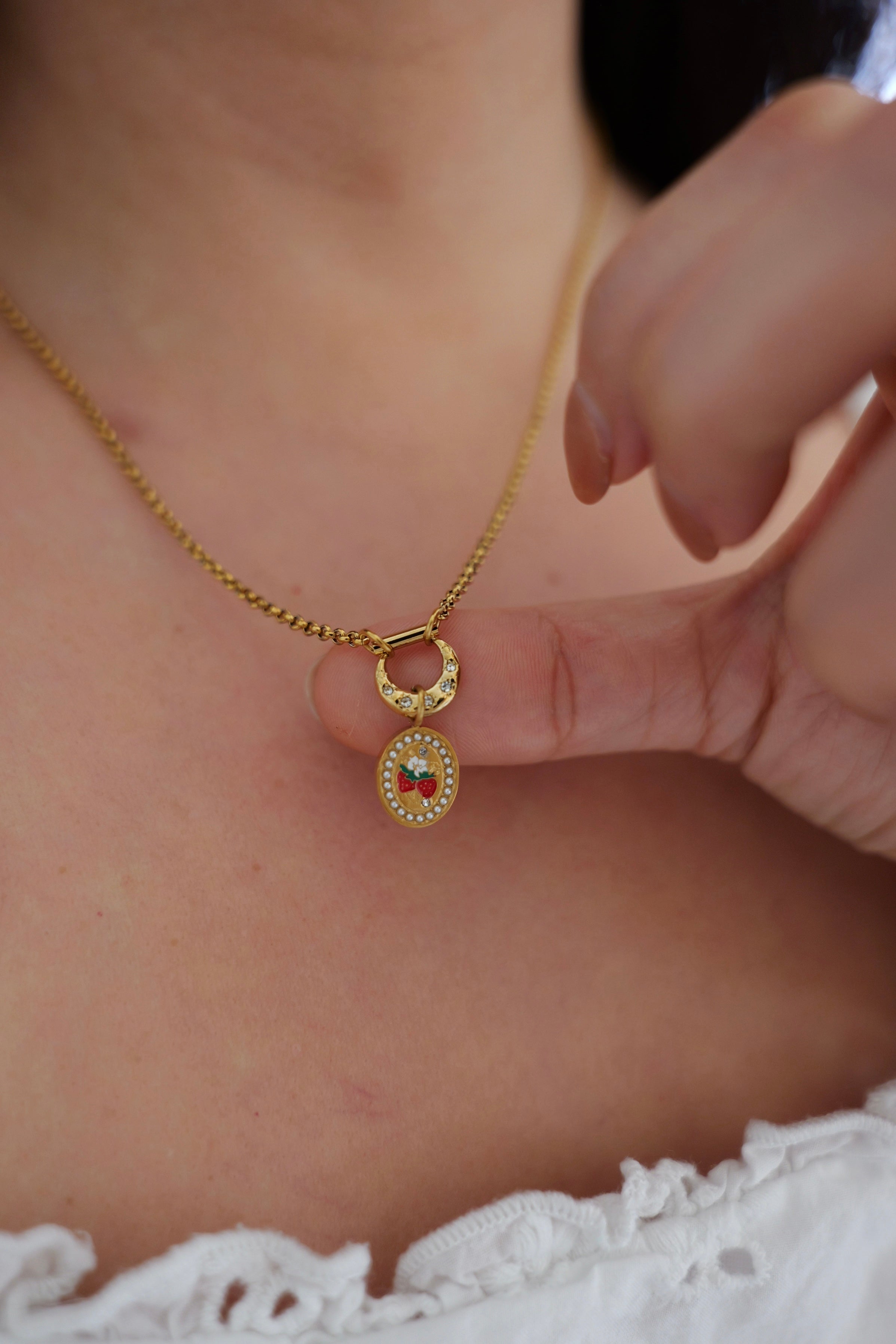 Florence Strawberry Stainless Steel  Necklace